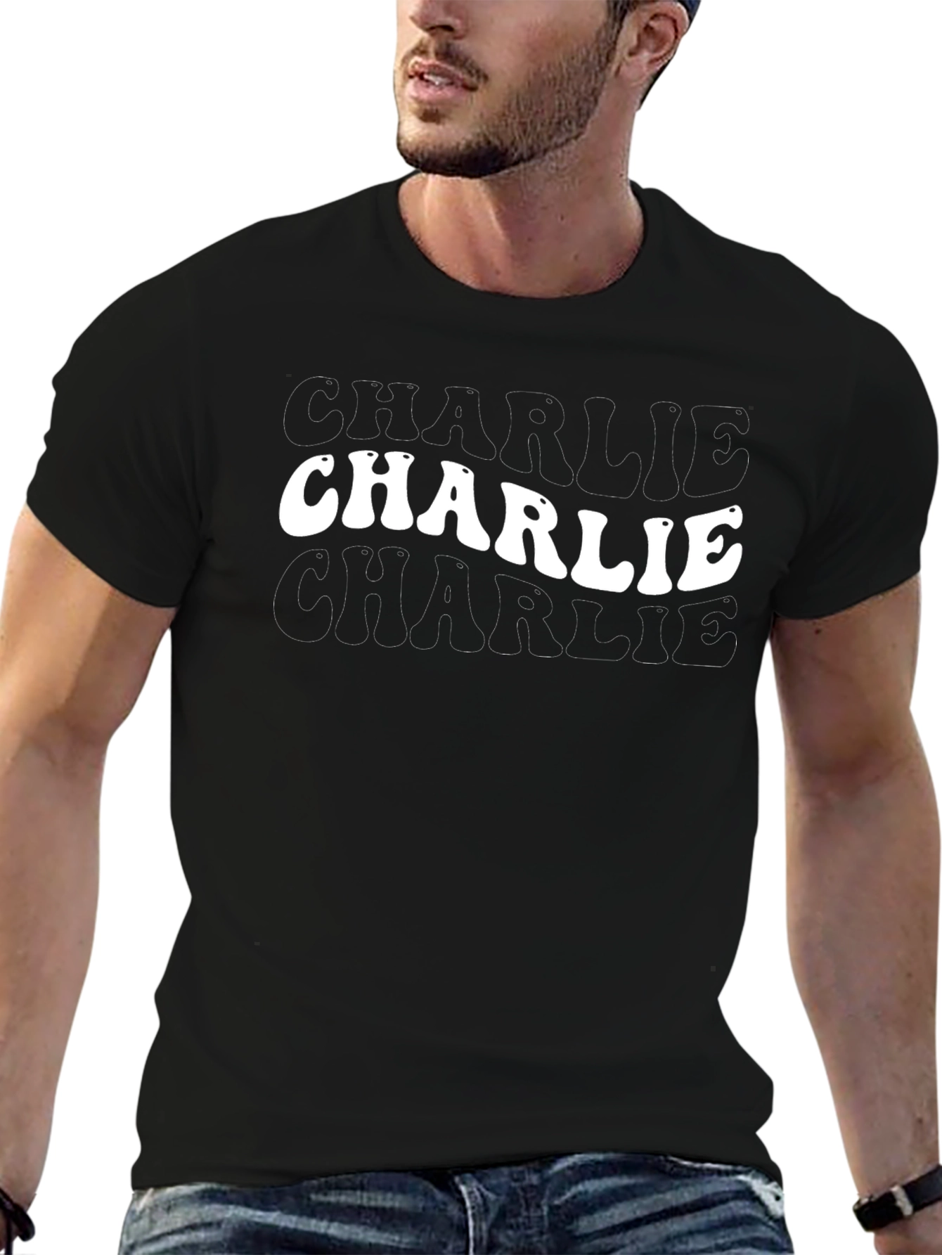 Charlie Retro T-Shirt Funky Name Tee
