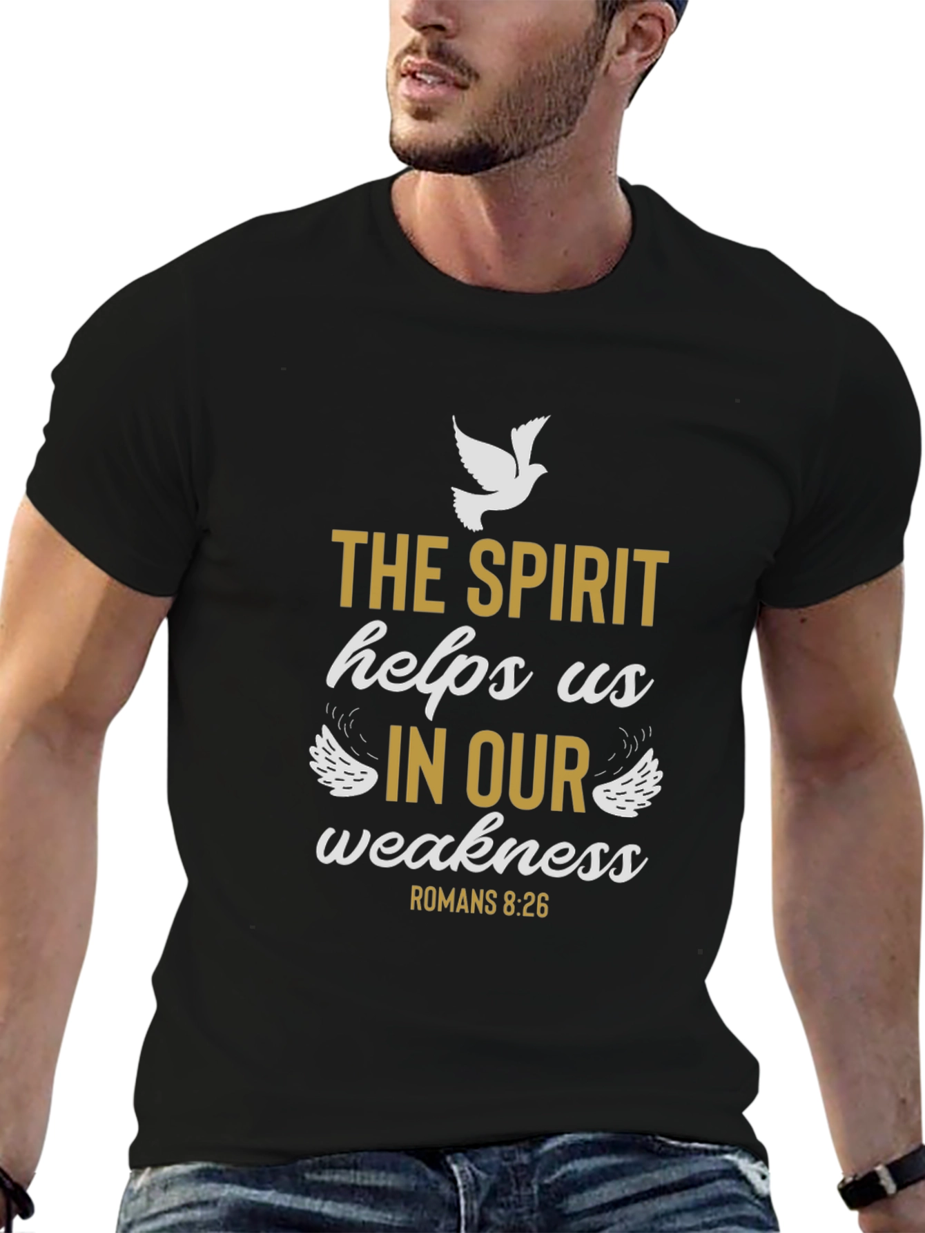 The Spirit Helps Us T-Shirt - Religious Graphic Tee