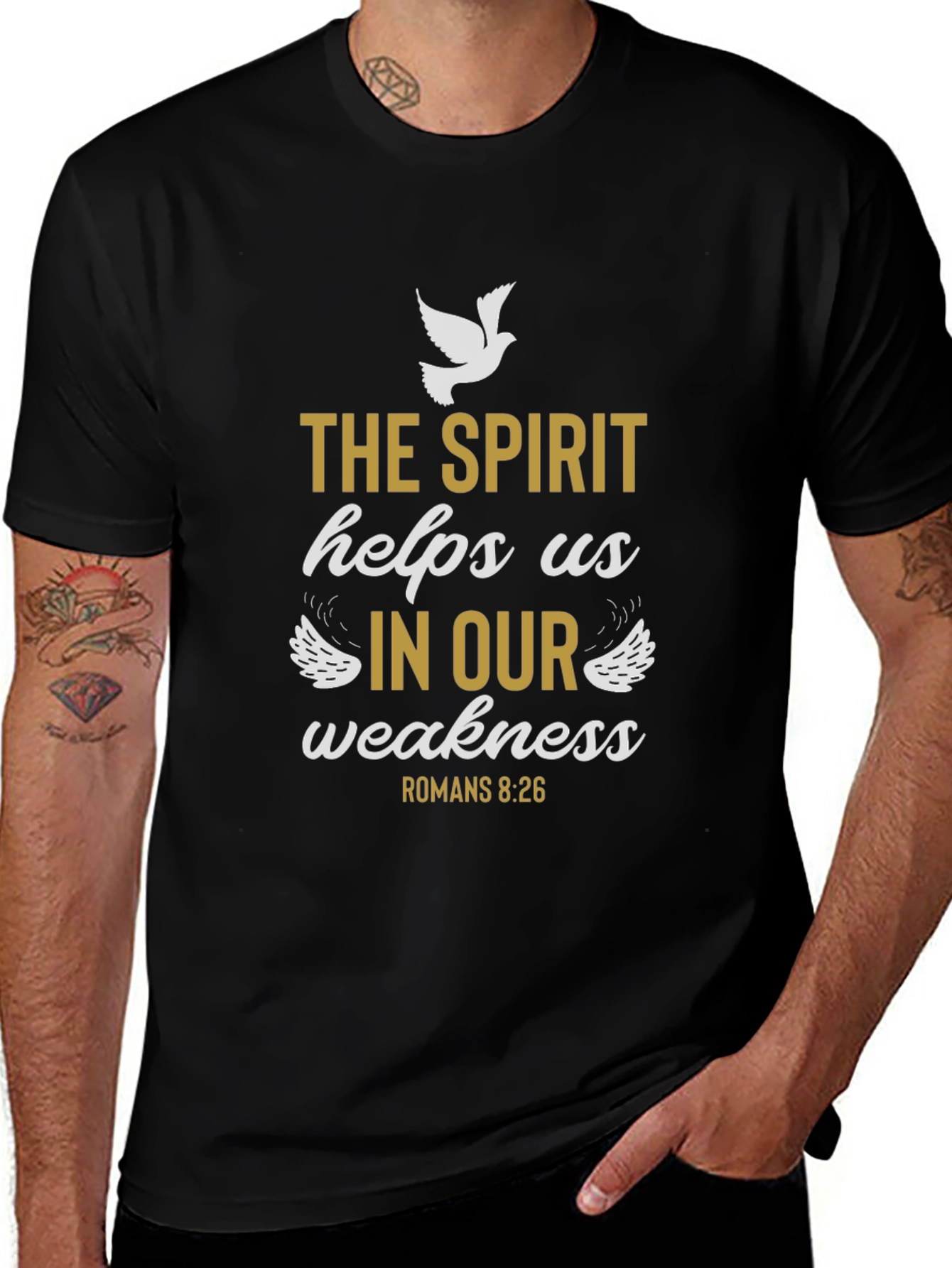 The Spirit Helps Us T-Shirt - Religious Graphic Tee