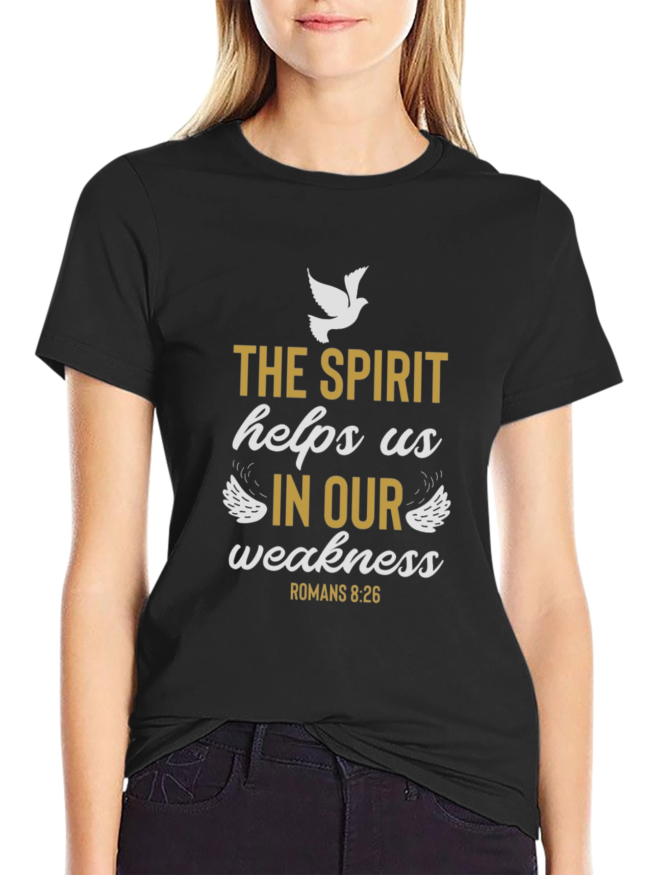 The Spirit Helps Us T-Shirt - Religious Graphic Tee