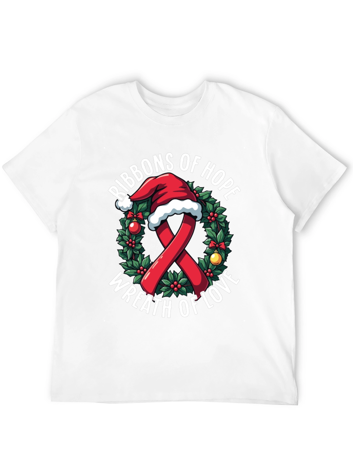 Ribbons of Hope Christmas T-Shirt