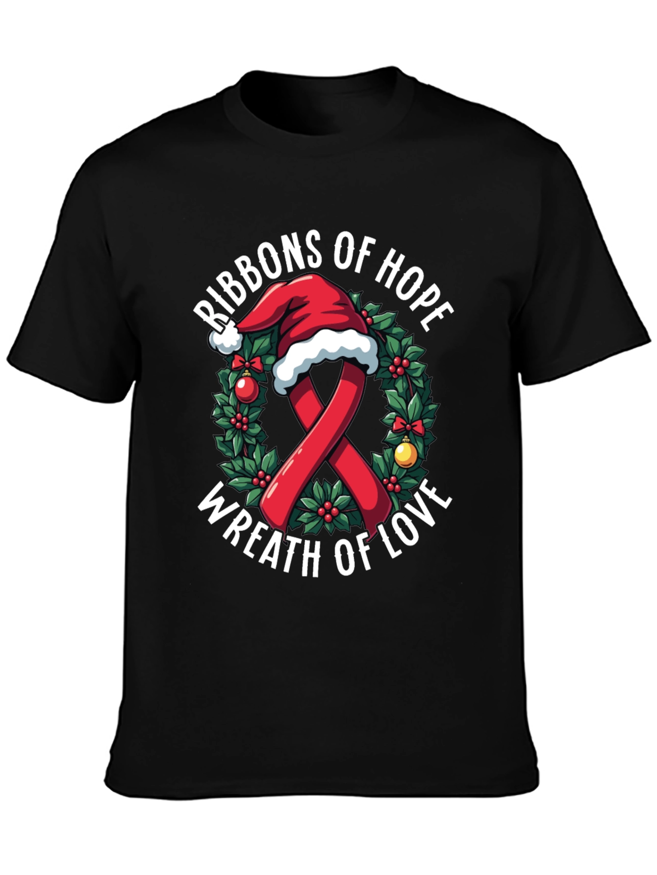 Ribbons of Hope Christmas T-Shirt