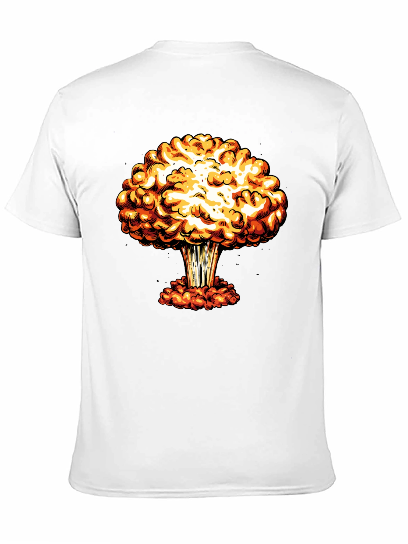 Mushroom Cloud Graphic Print Black T-Shirt