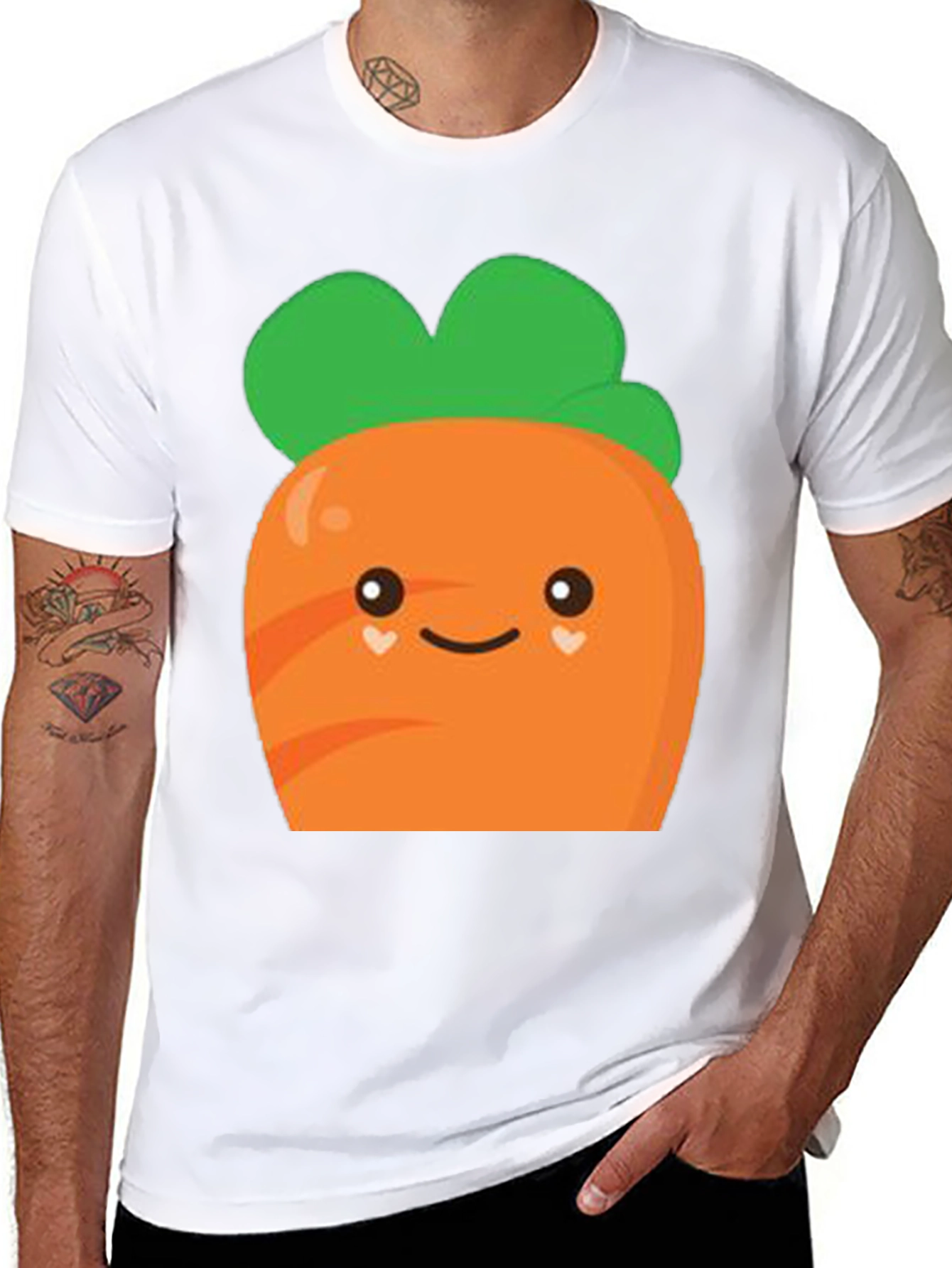 Cute Carrot Graphic Tee - Soft Cotton Blend