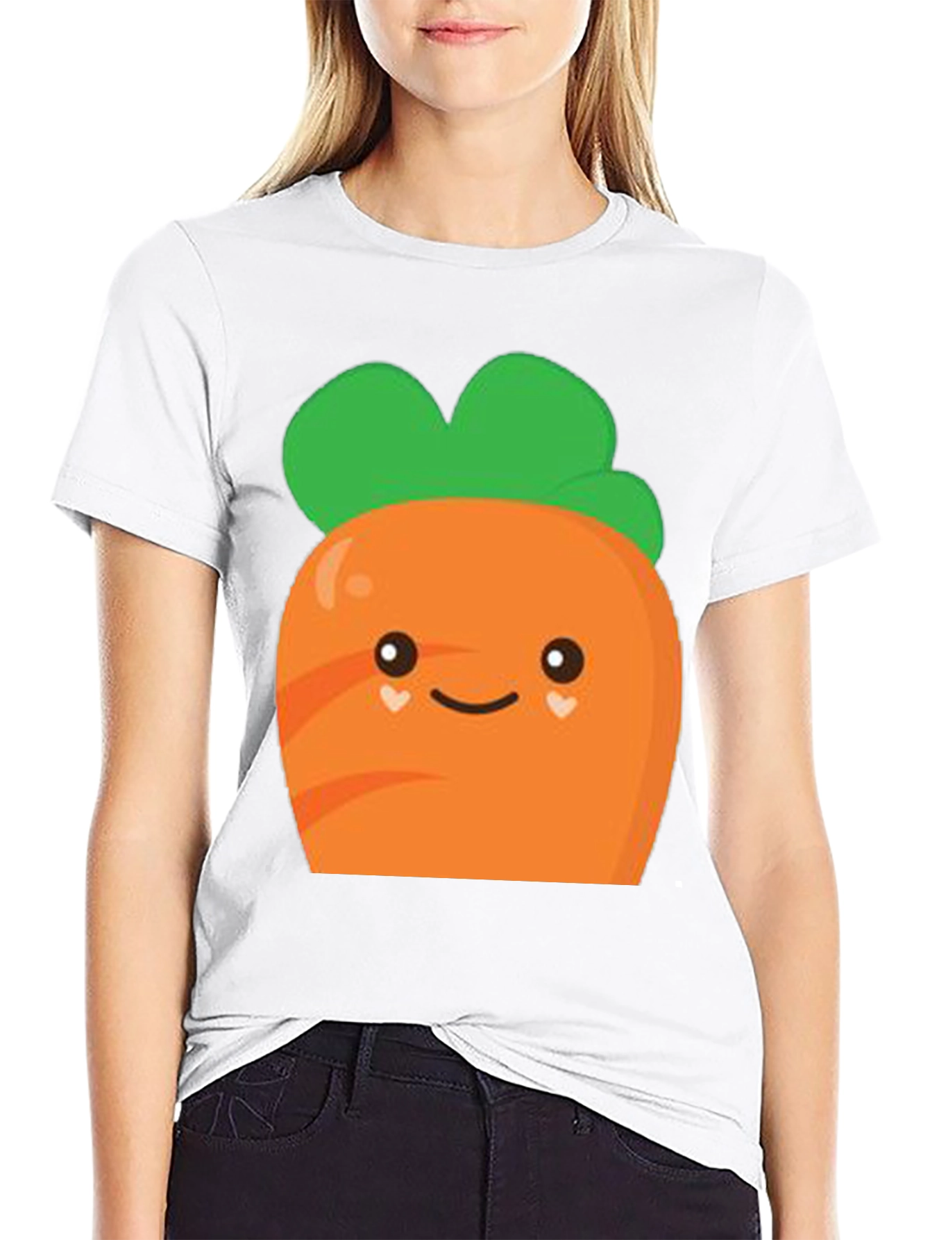 Cute Carrot Graphic Tee - Soft Cotton Blend