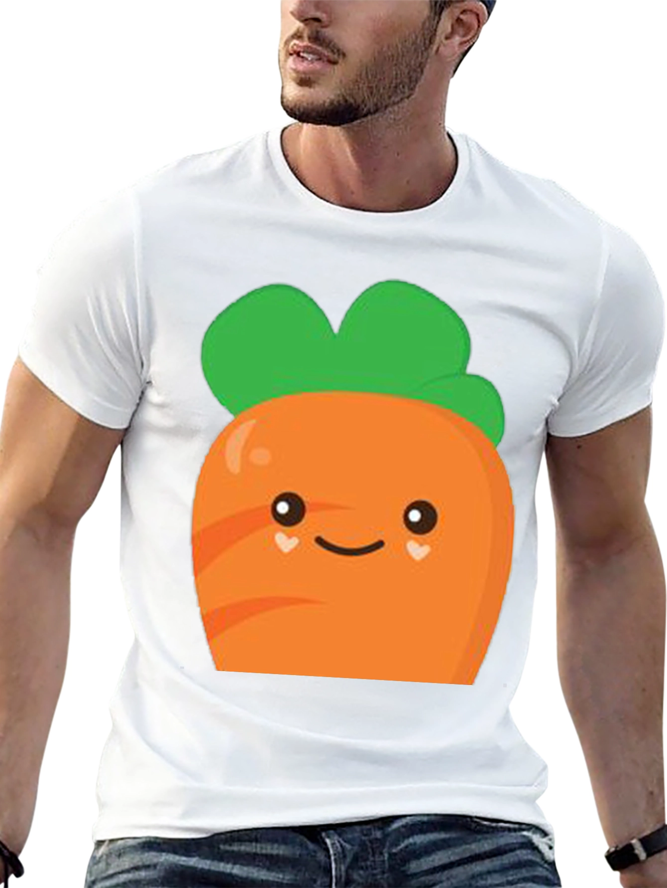 Cute Carrot Graphic Tee - Soft Cotton Blend