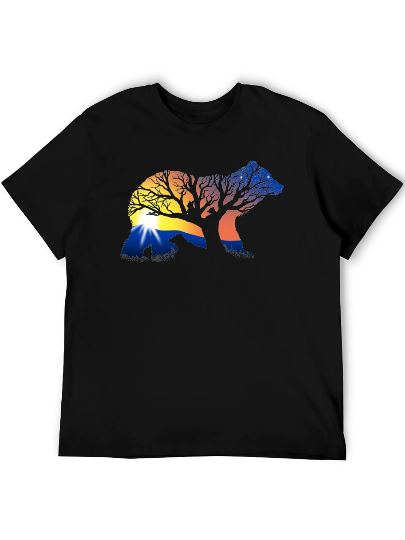 Nature Bear Silhouette Graphic Tee