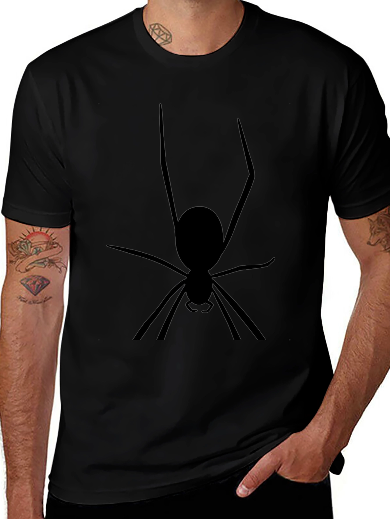 Spider Graphic T-Shirt - Mens Black Tee