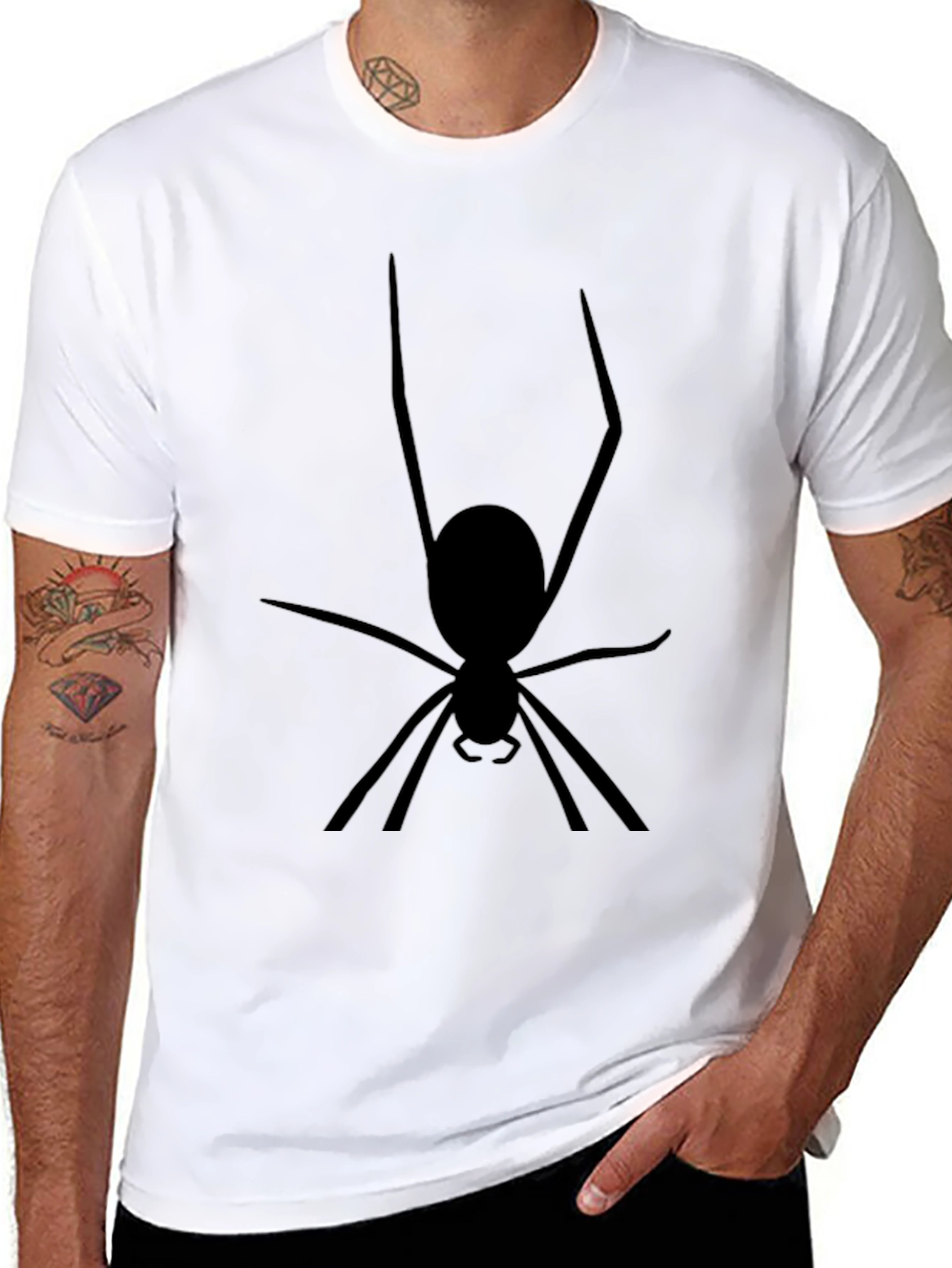 Spider Graphic T-Shirt - Mens Black Tee