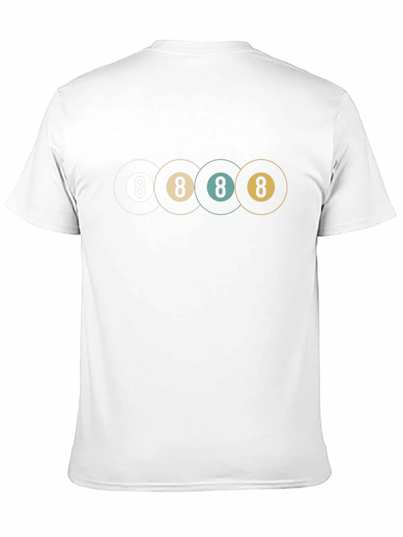 Cool Retro 8 Ball Graphic Tee - Black