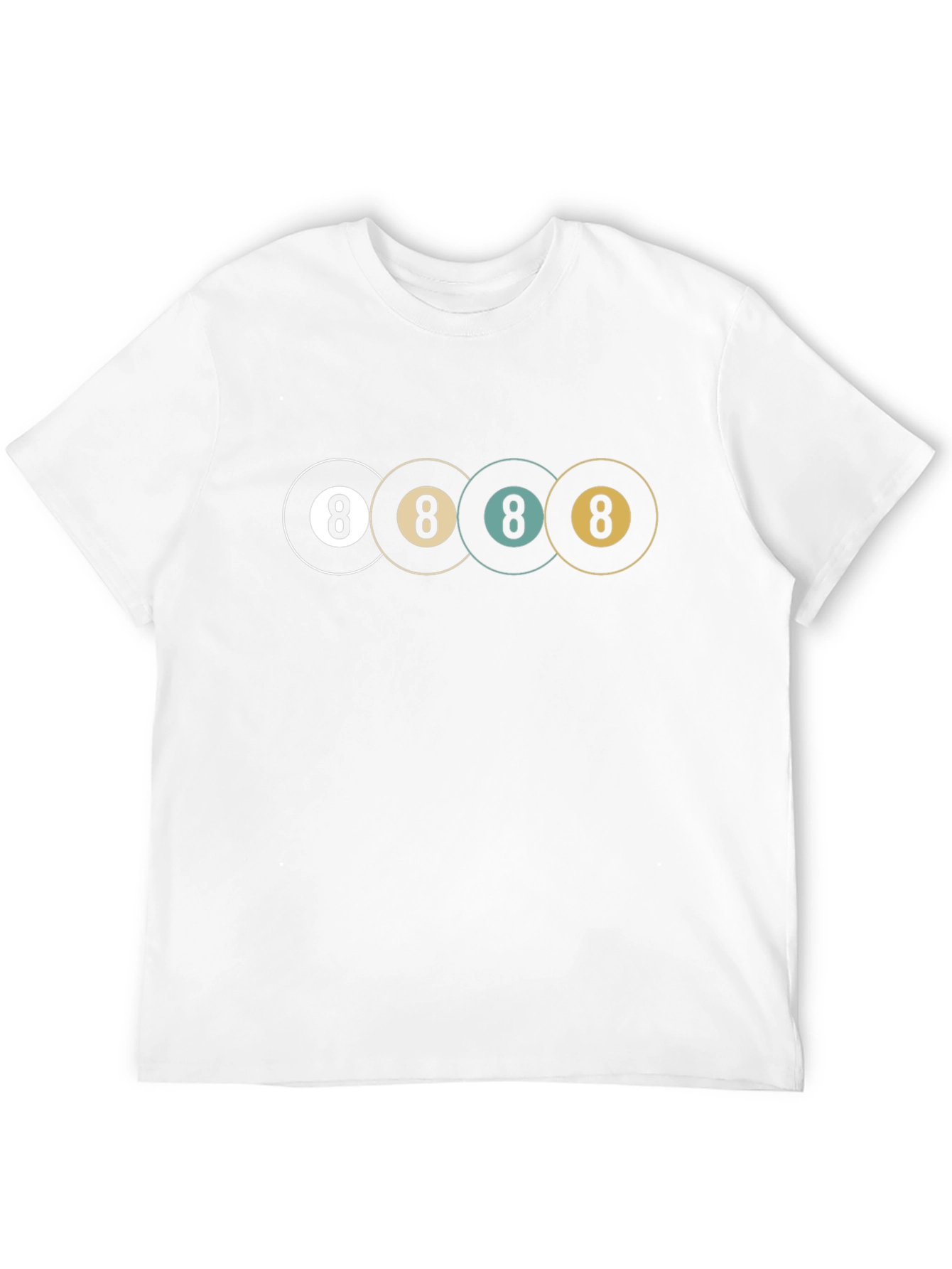Cool Retro 8 Ball Graphic Tee - Black