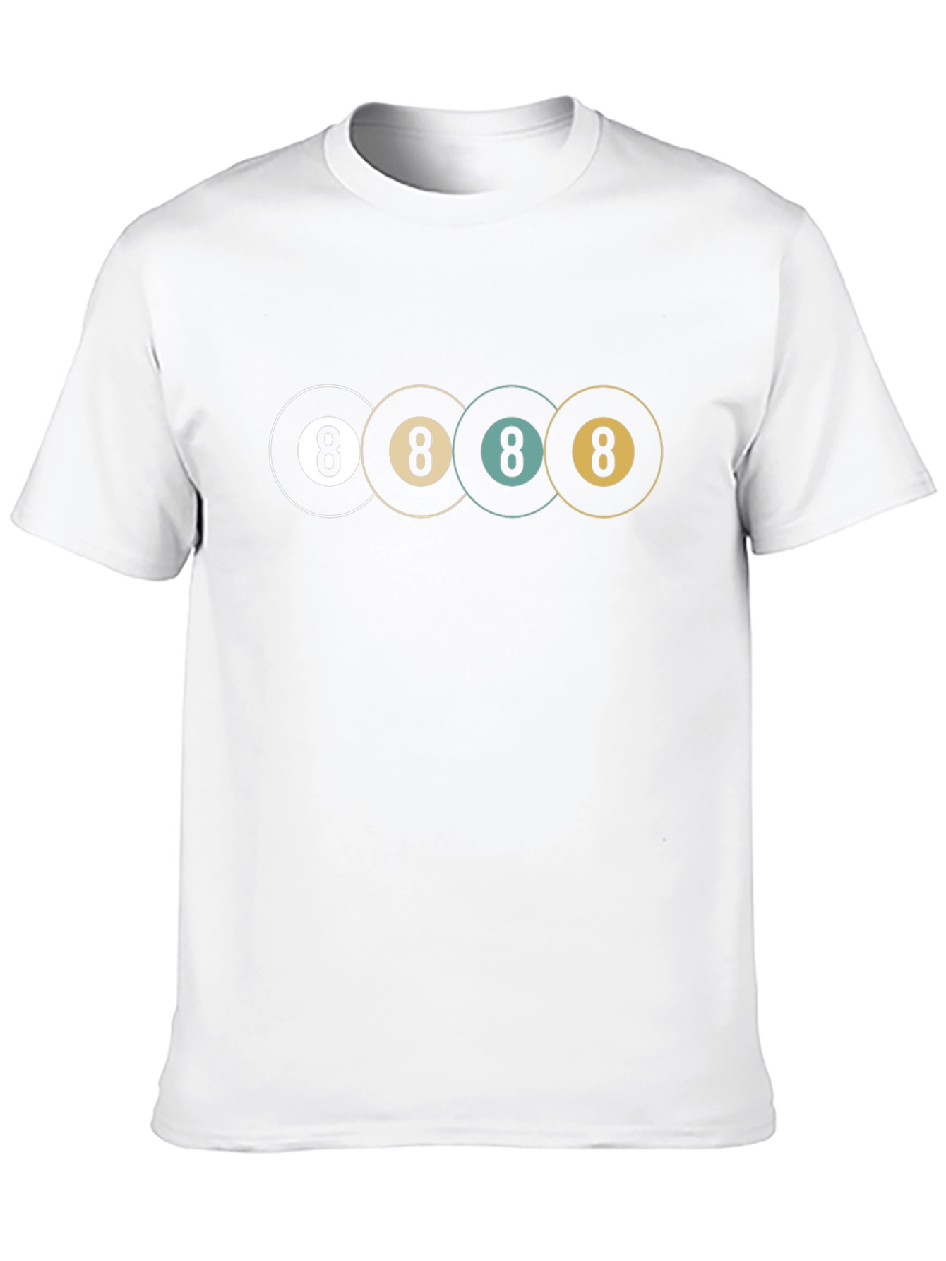 Cool Retro 8 Ball Graphic Tee - Black