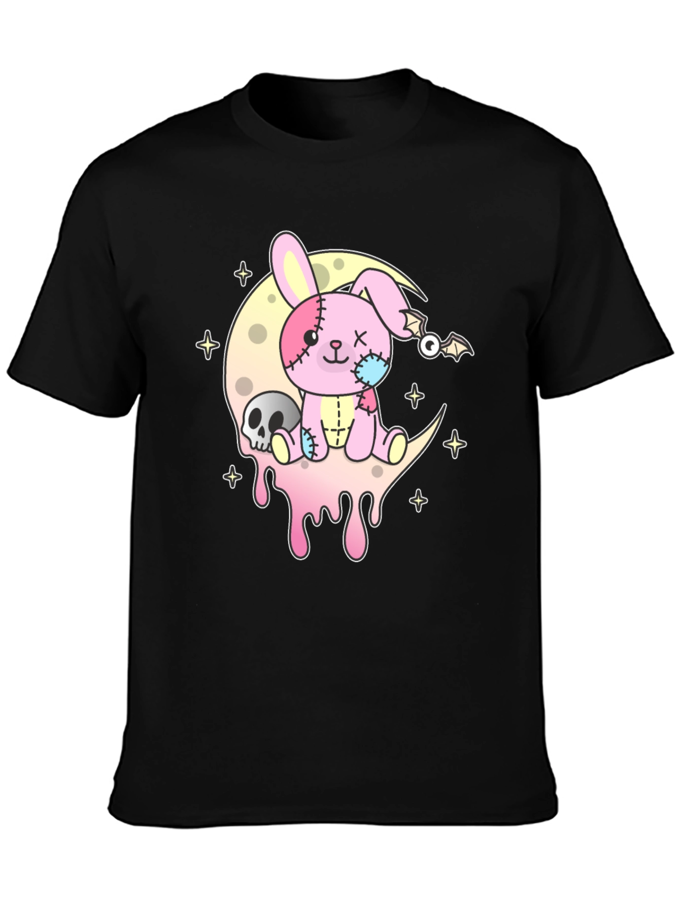 Pastel Goth Creepy Cute Bunny Moon T-Shirt