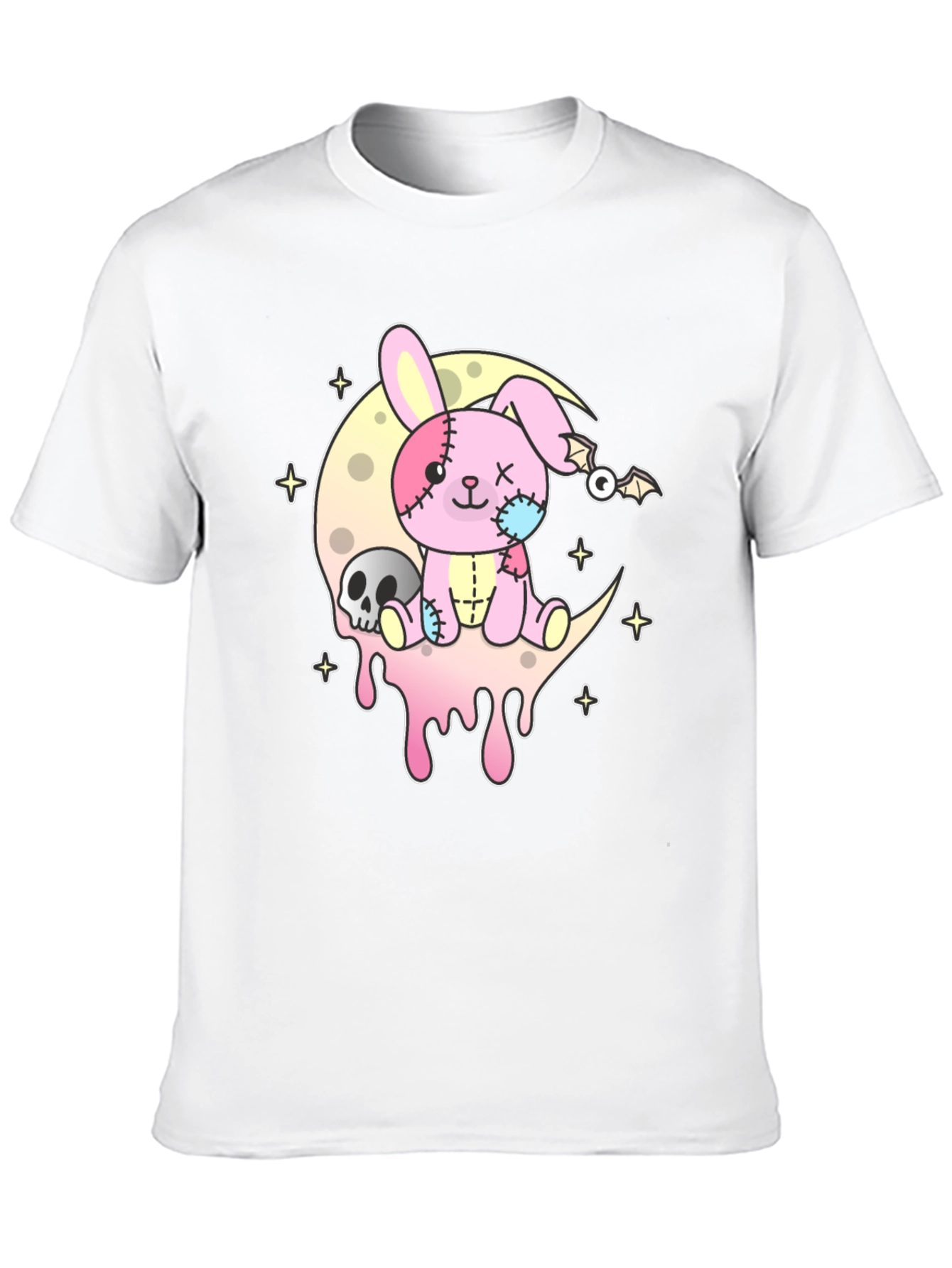 Pastel Goth Creepy Cute Bunny Moon T-Shirt