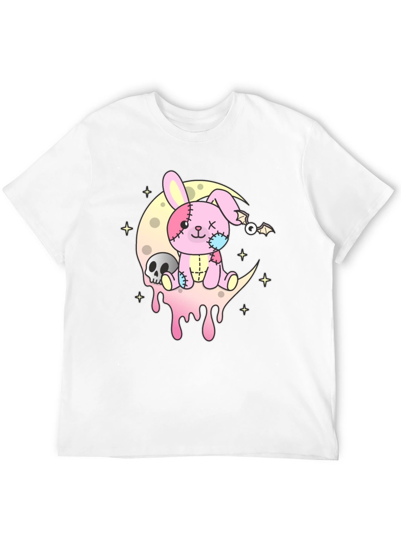 Pastel Goth Creepy Cute Bunny Moon T-Shirt