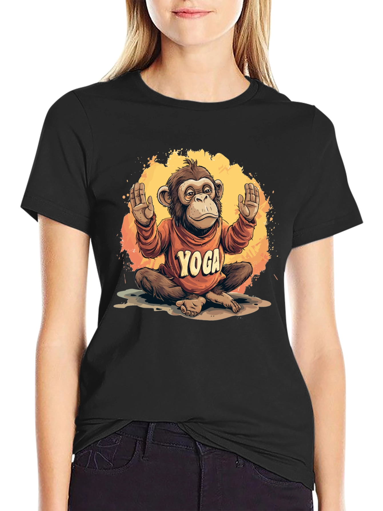 Yoga Monkey Graphic Tee - Zen Apparel