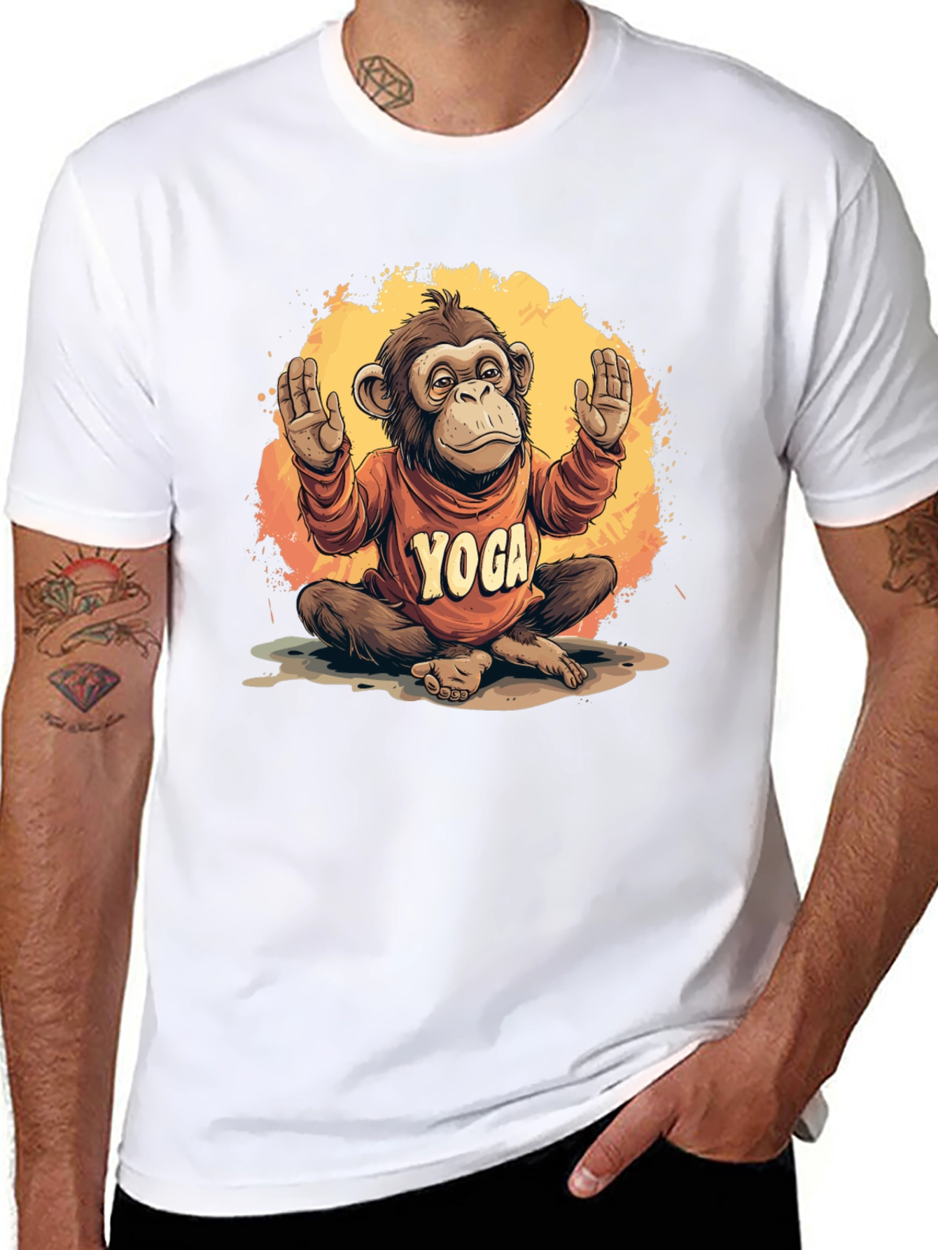 Yoga Monkey Graphic Tee - Zen Apparel