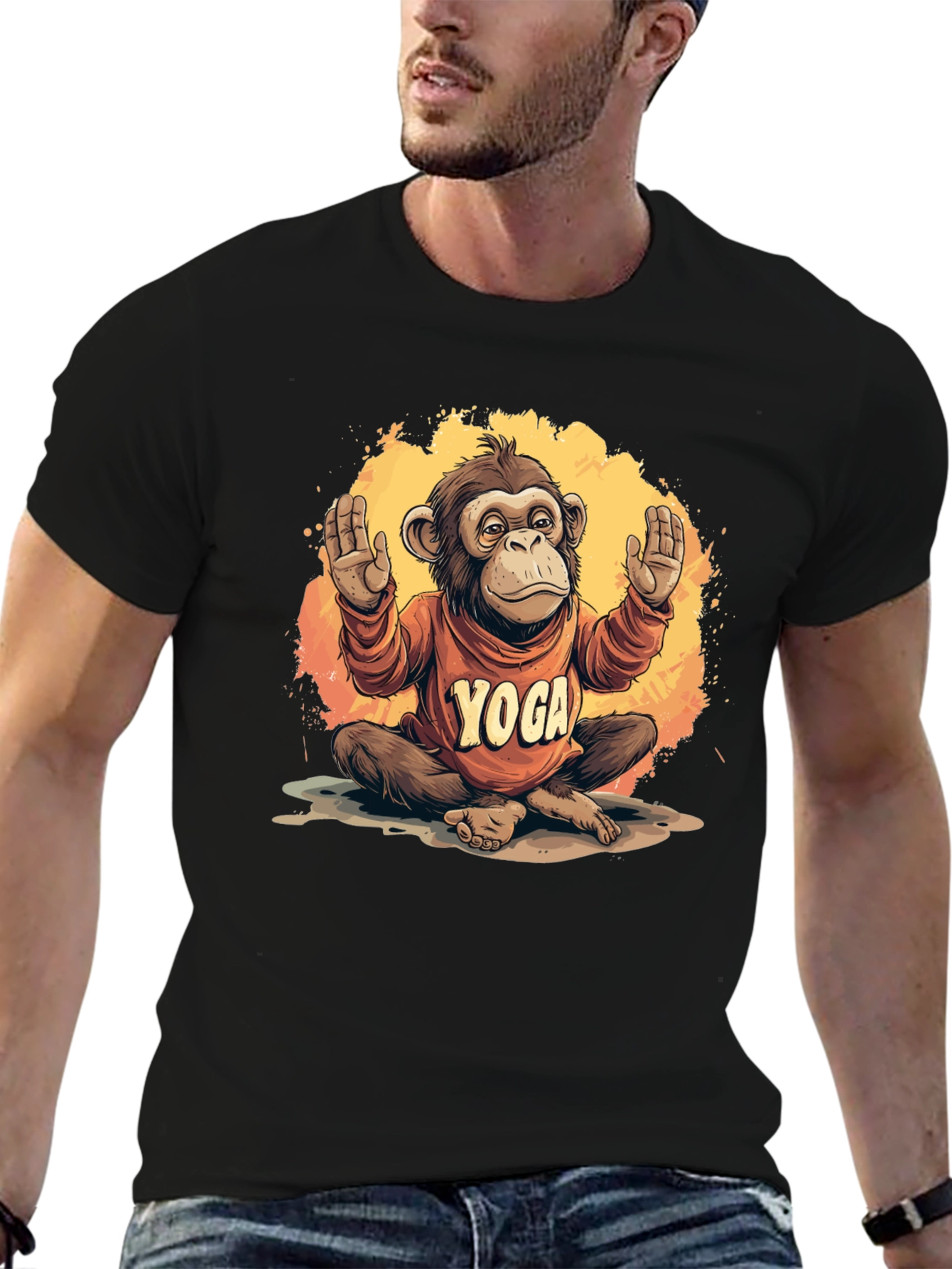 Yoga Monkey Graphic Tee - Zen Apparel