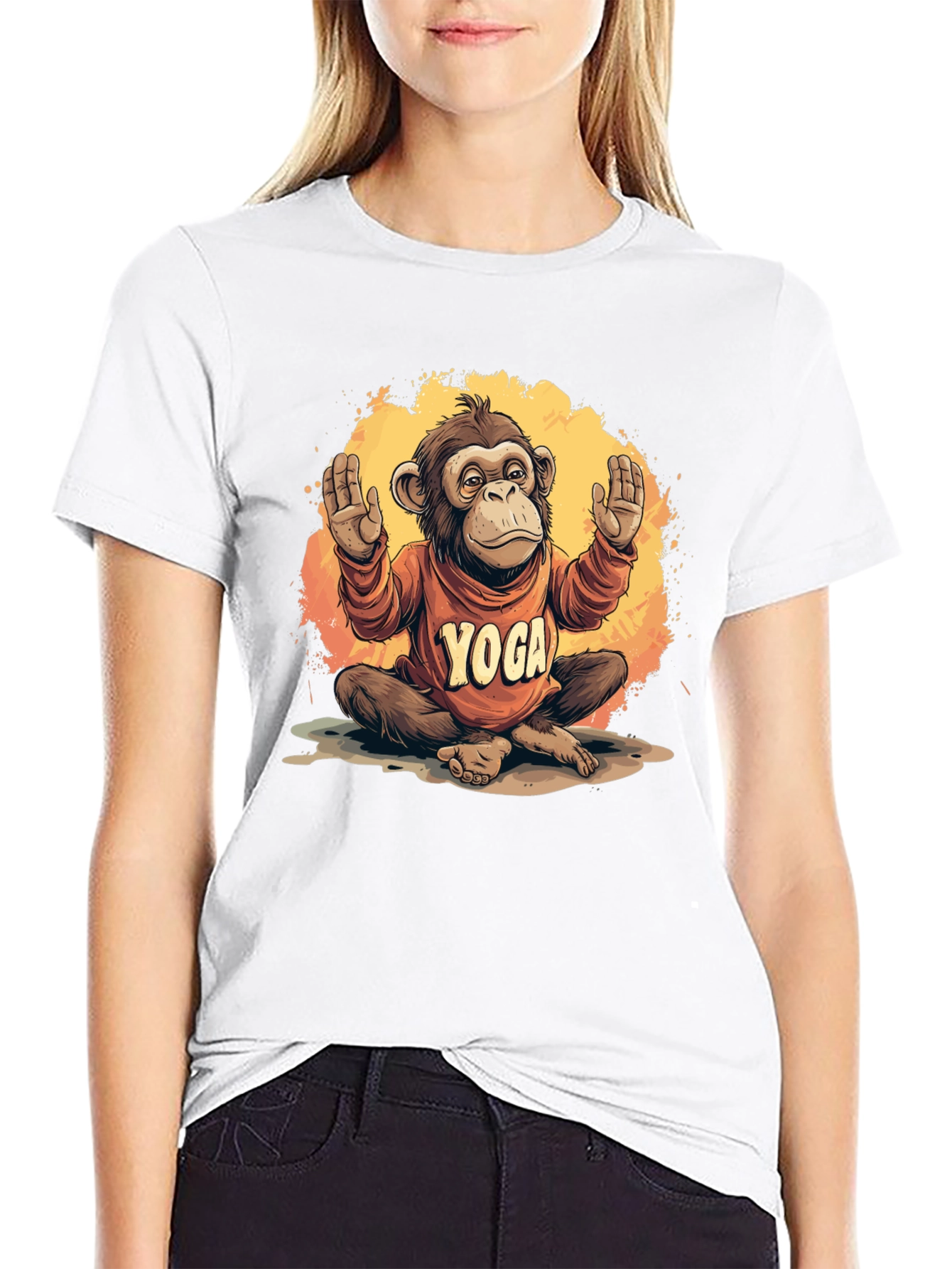 Yoga Monkey Graphic Tee - Zen Apparel