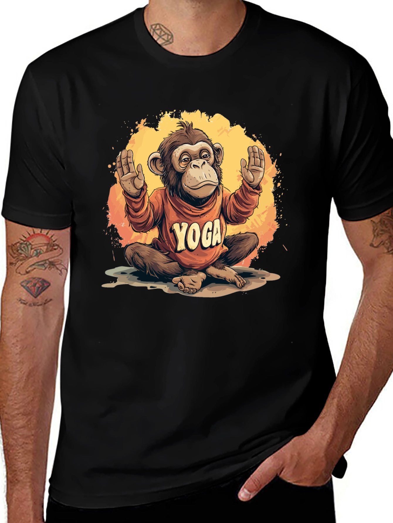 Yoga Monkey Graphic Tee - Zen Apparel