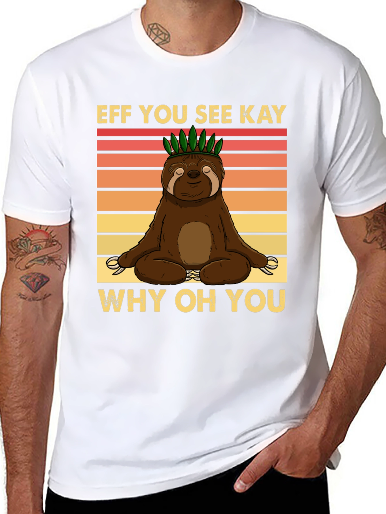 Funny Sloth Yoga T-Shirt - Eff You See Kay