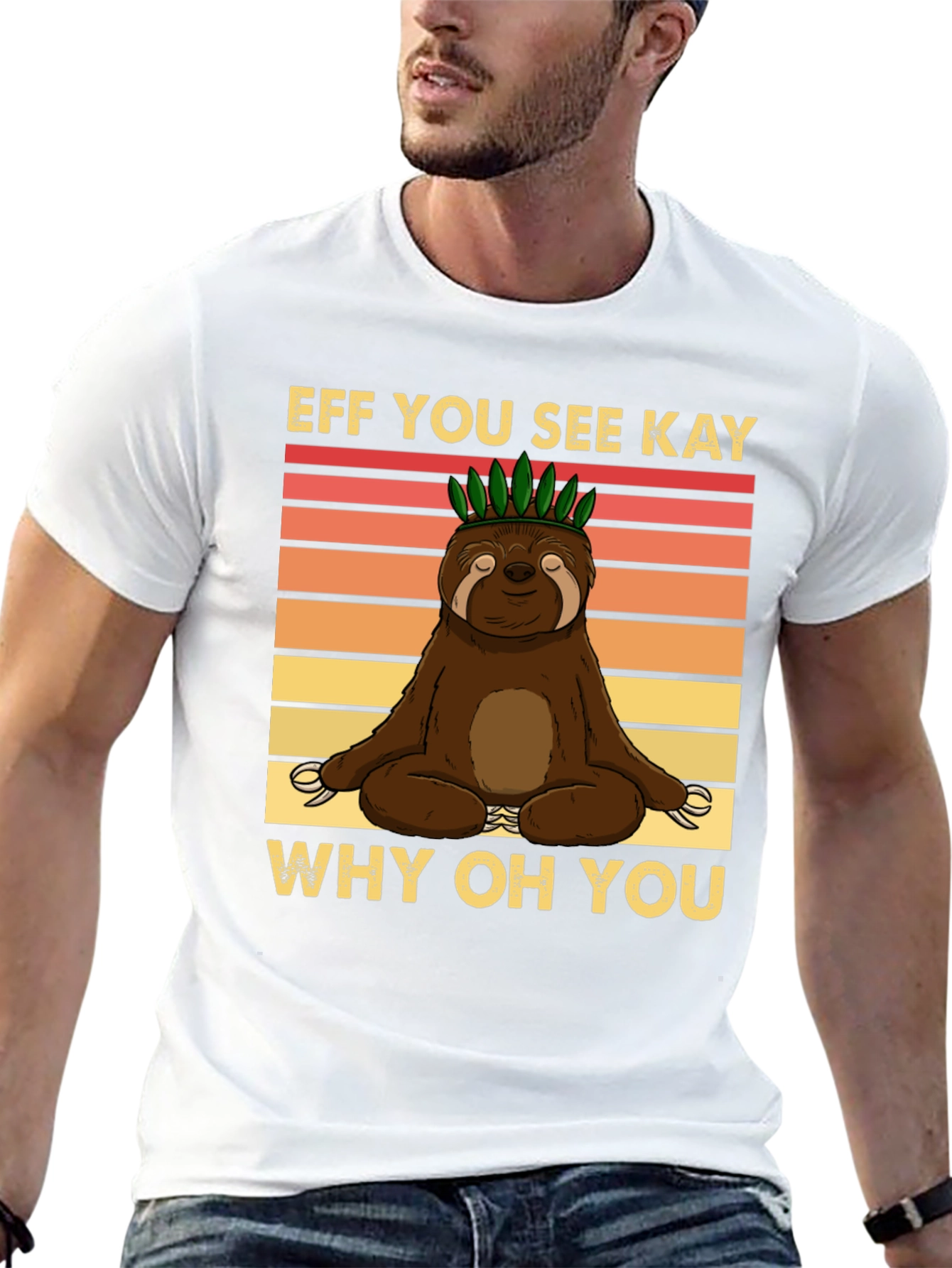 Funny Sloth Yoga T-Shirt - Eff You See Kay