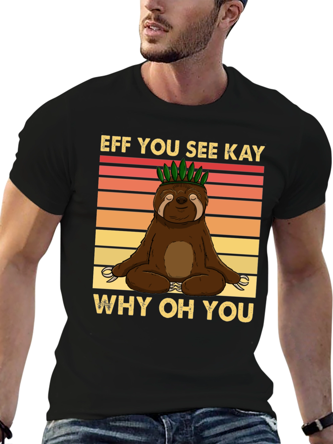 Funny Sloth Yoga T-Shirt - Eff You See Kay