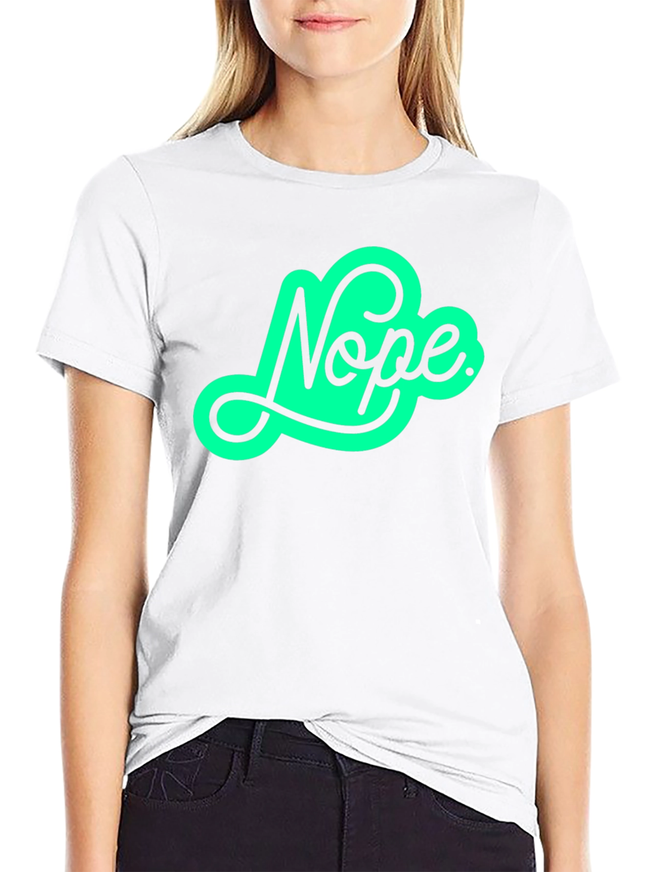 Nope Graphic Tee - Trendy Casual Shirt