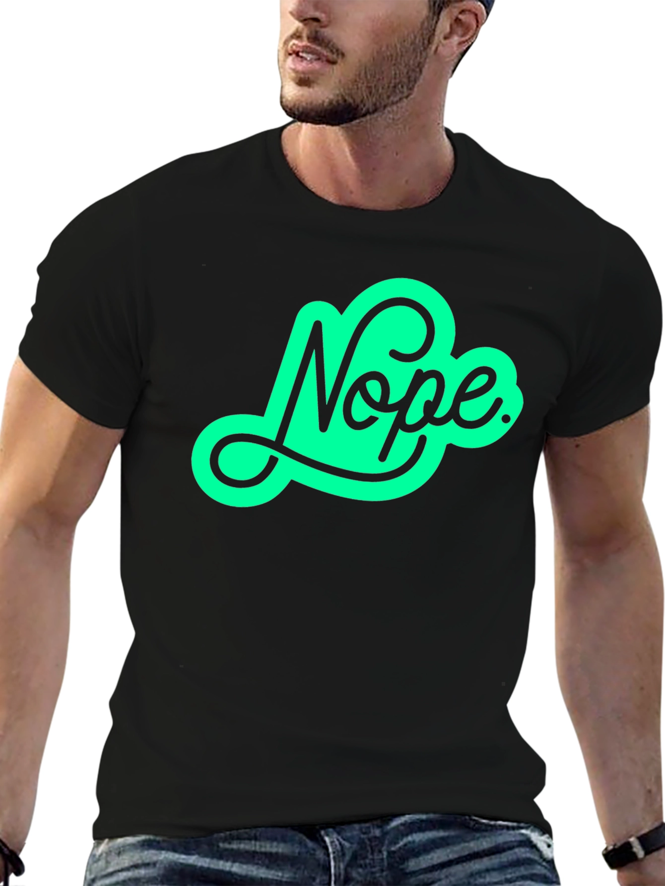 Nope Graphic Tee - Trendy Casual Shirt