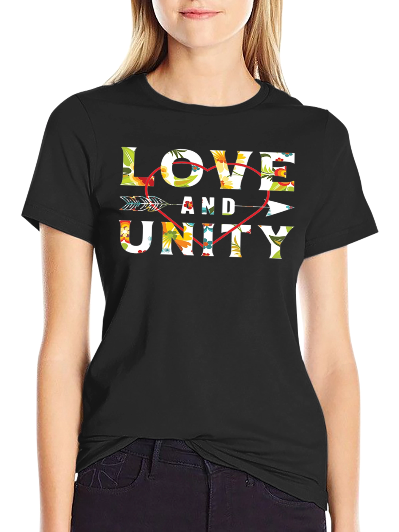 Love and Unity Floral Arrow T-Shirt