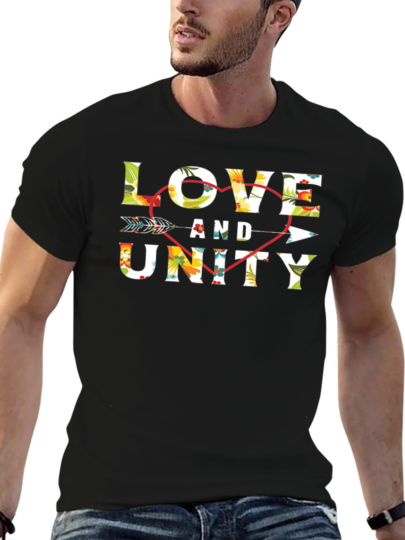 Love and Unity Floral Arrow T-Shirt