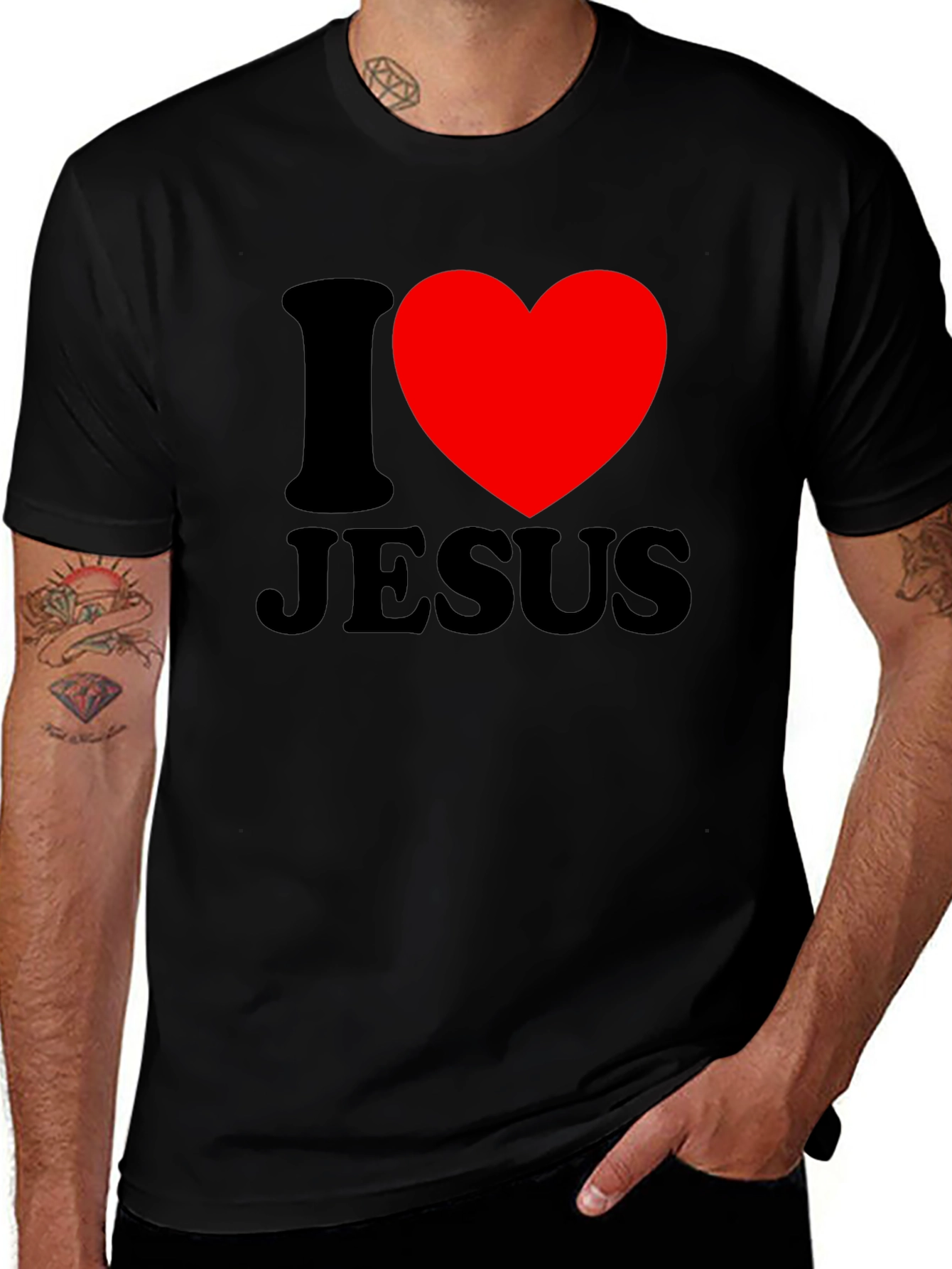 I Heart Jesus Graphic Tee - Christian Apparel