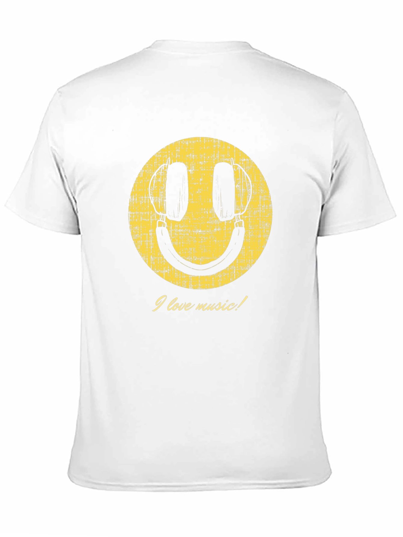 Music Lover Smiley Face Graphic T-Shirt
