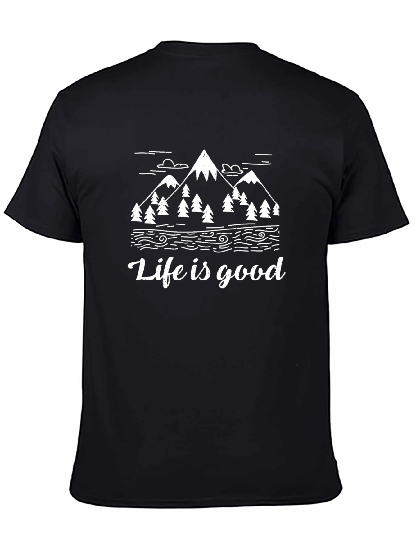 Life Is Good Mountain Graphic Tee - Black