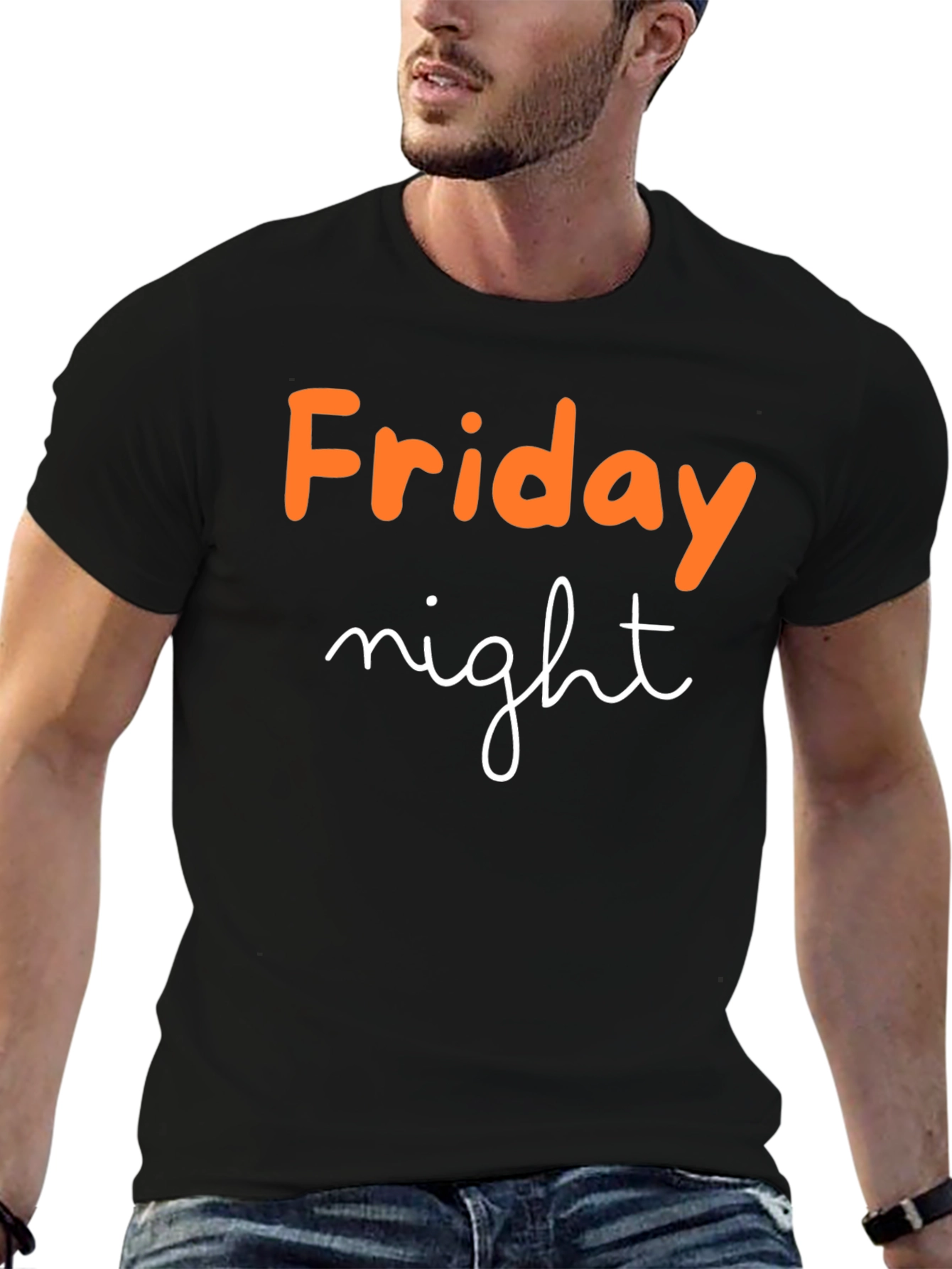 Friday Night Graphic Tee - Mens Black T-Shirt