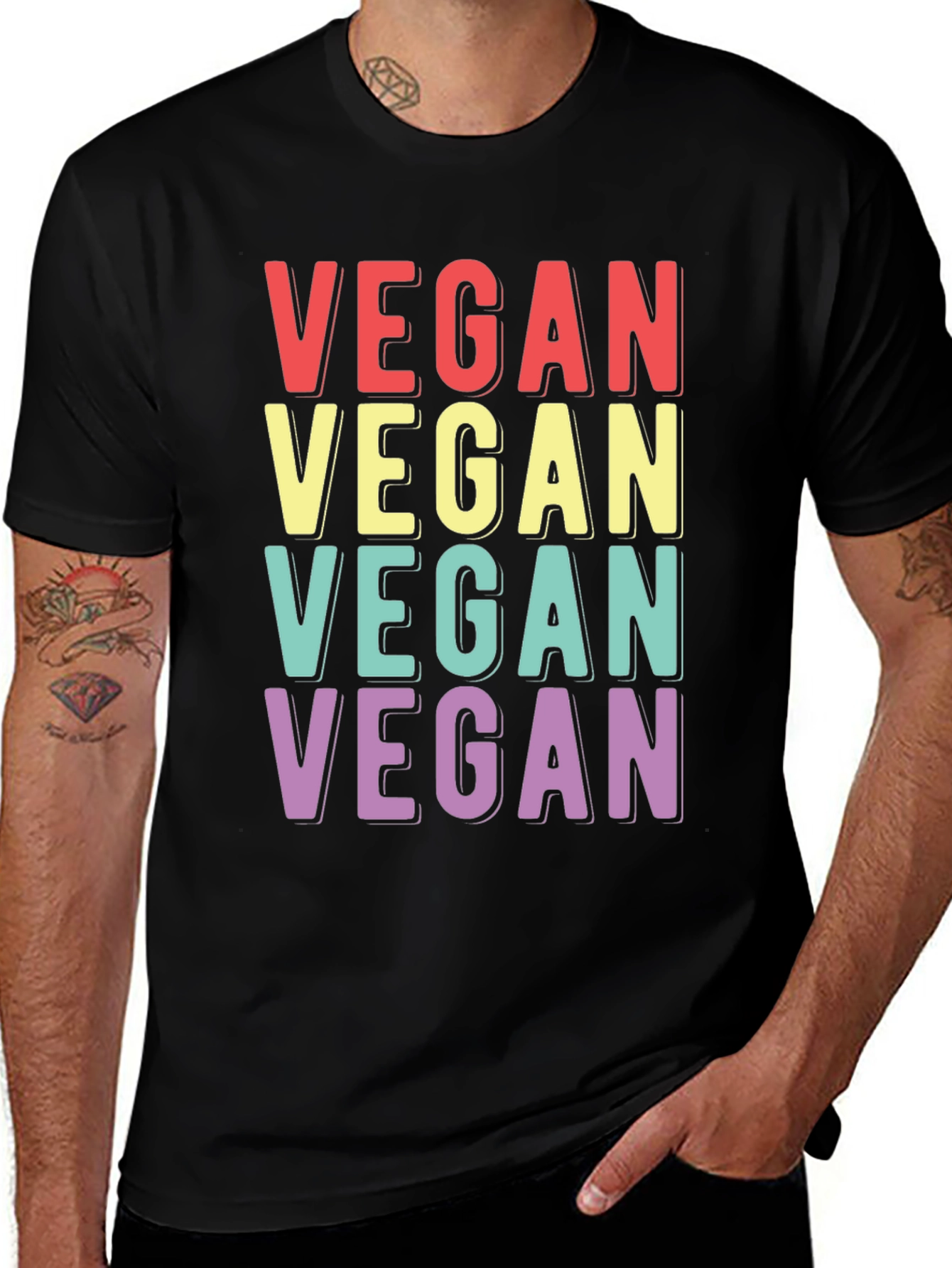 Vegan T-Shirt Retro Style
