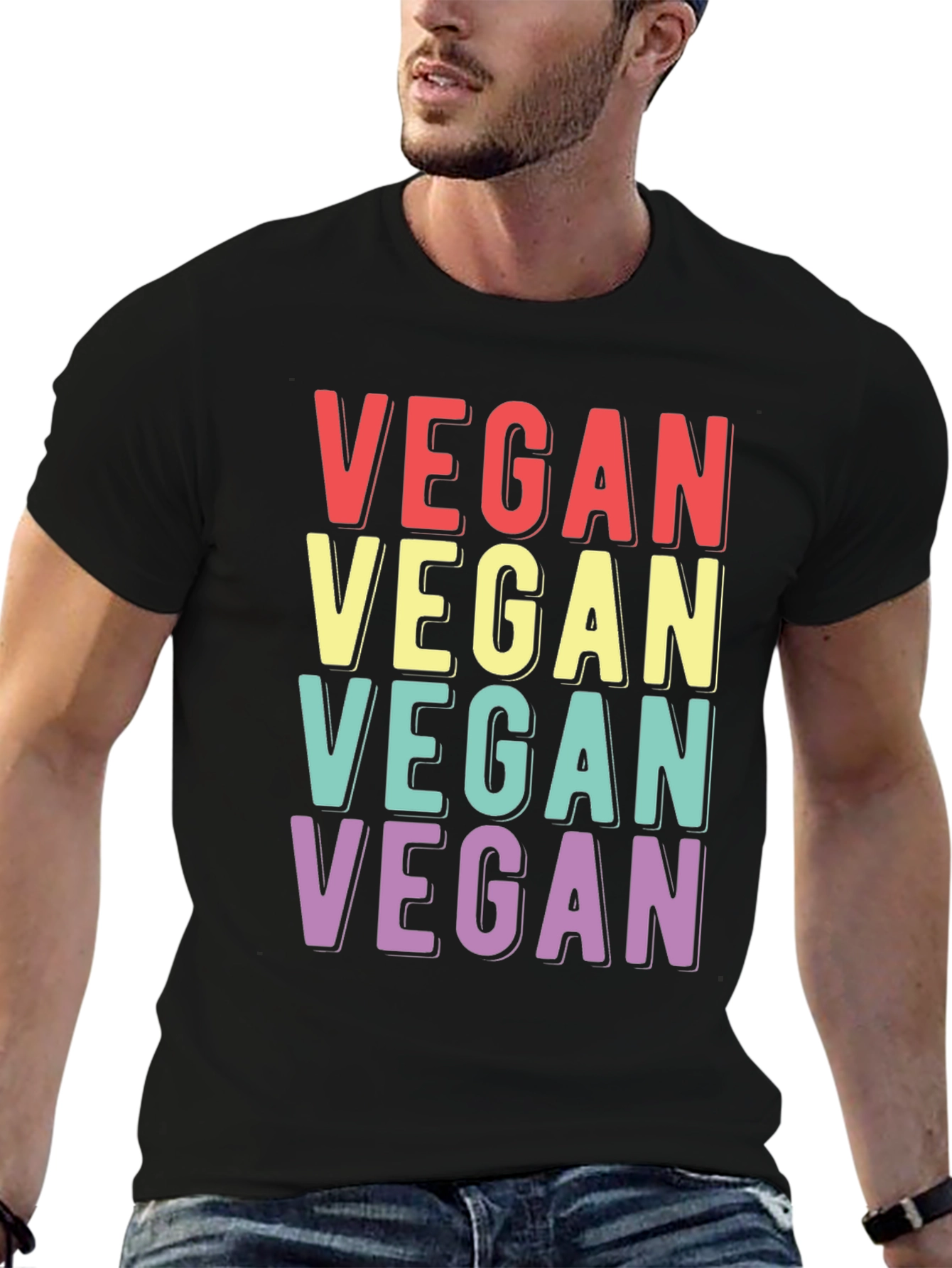 Vegan T-Shirt Retro Style