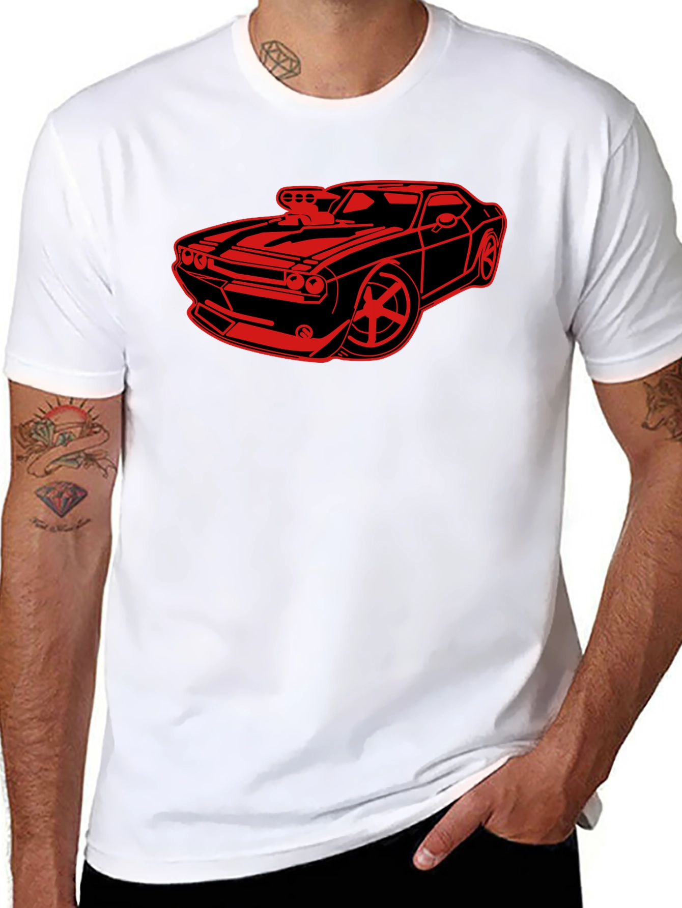 Car Graphic Black T-Shirt