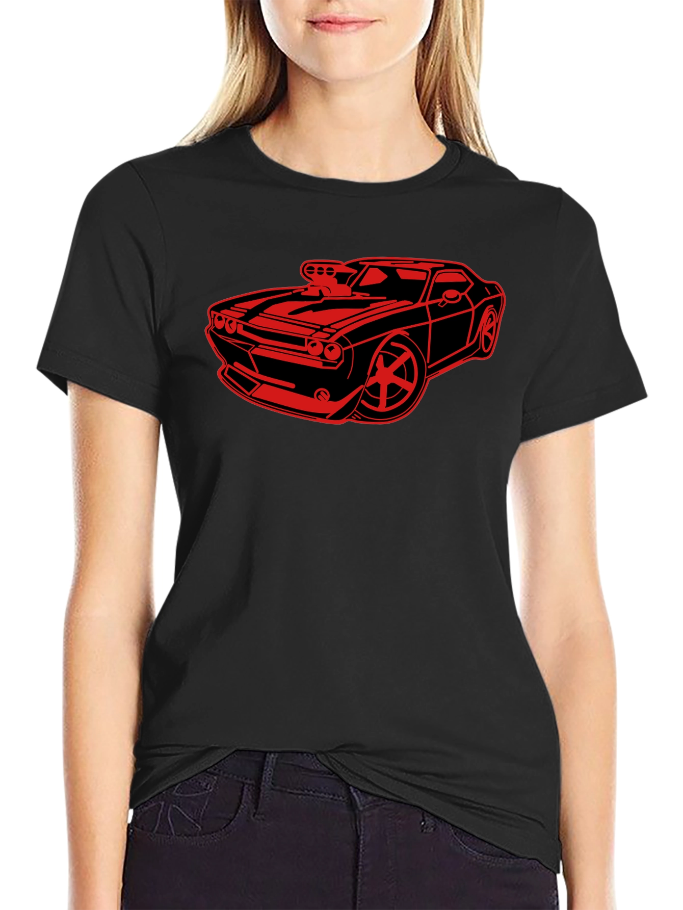 Car Graphic Black T-Shirt