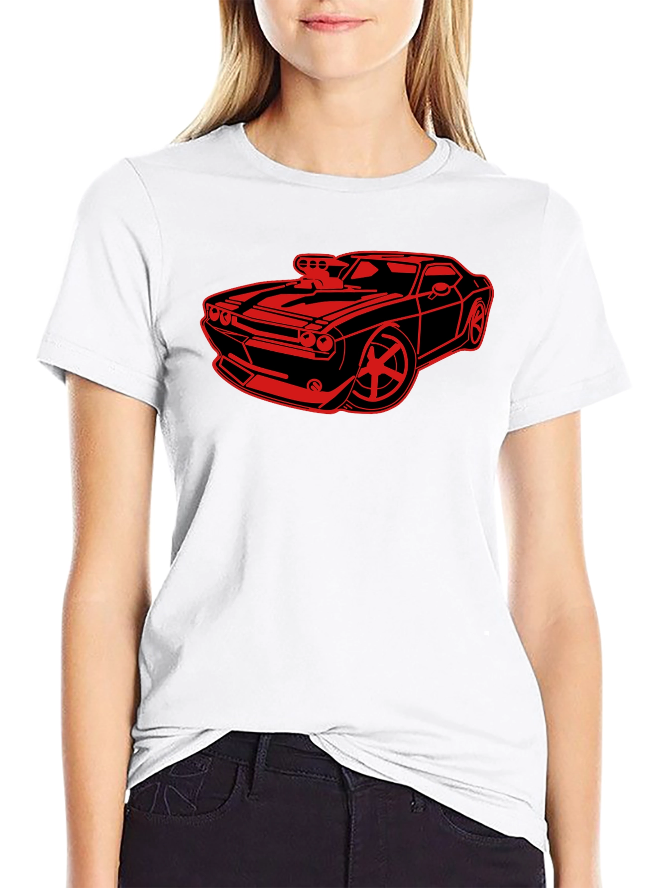 Car Graphic Black T-Shirt