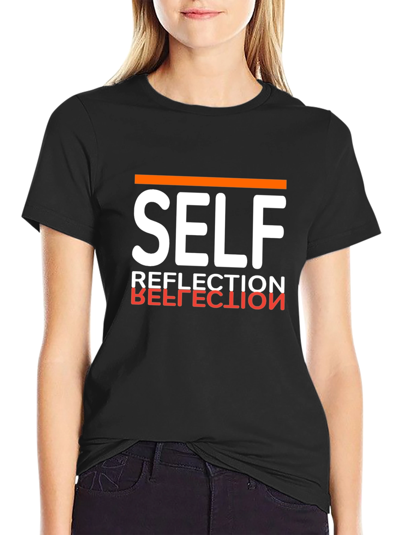 Self Reflection Graphic Tee - Mens Black T-Shirt