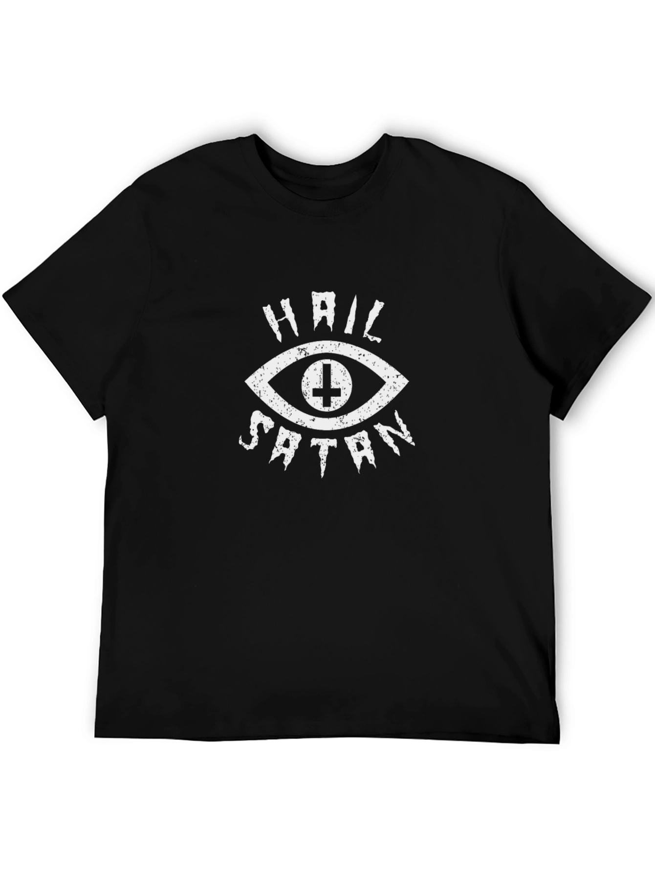 Hail Satan Graphic Tee - Black Cotton T-Shirt