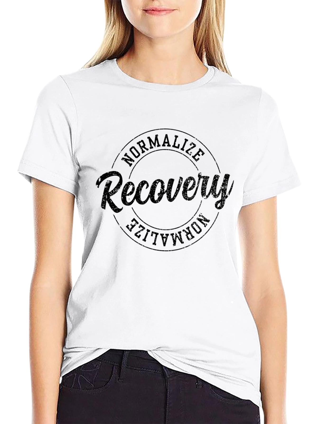 Normalize Recovery Black Graphic T-Shirt