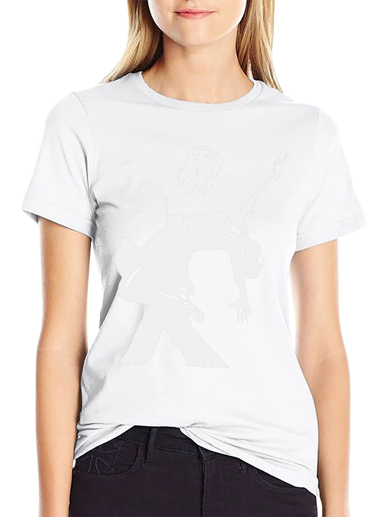 Silhouetted Musician Graphic Black T-Shirt