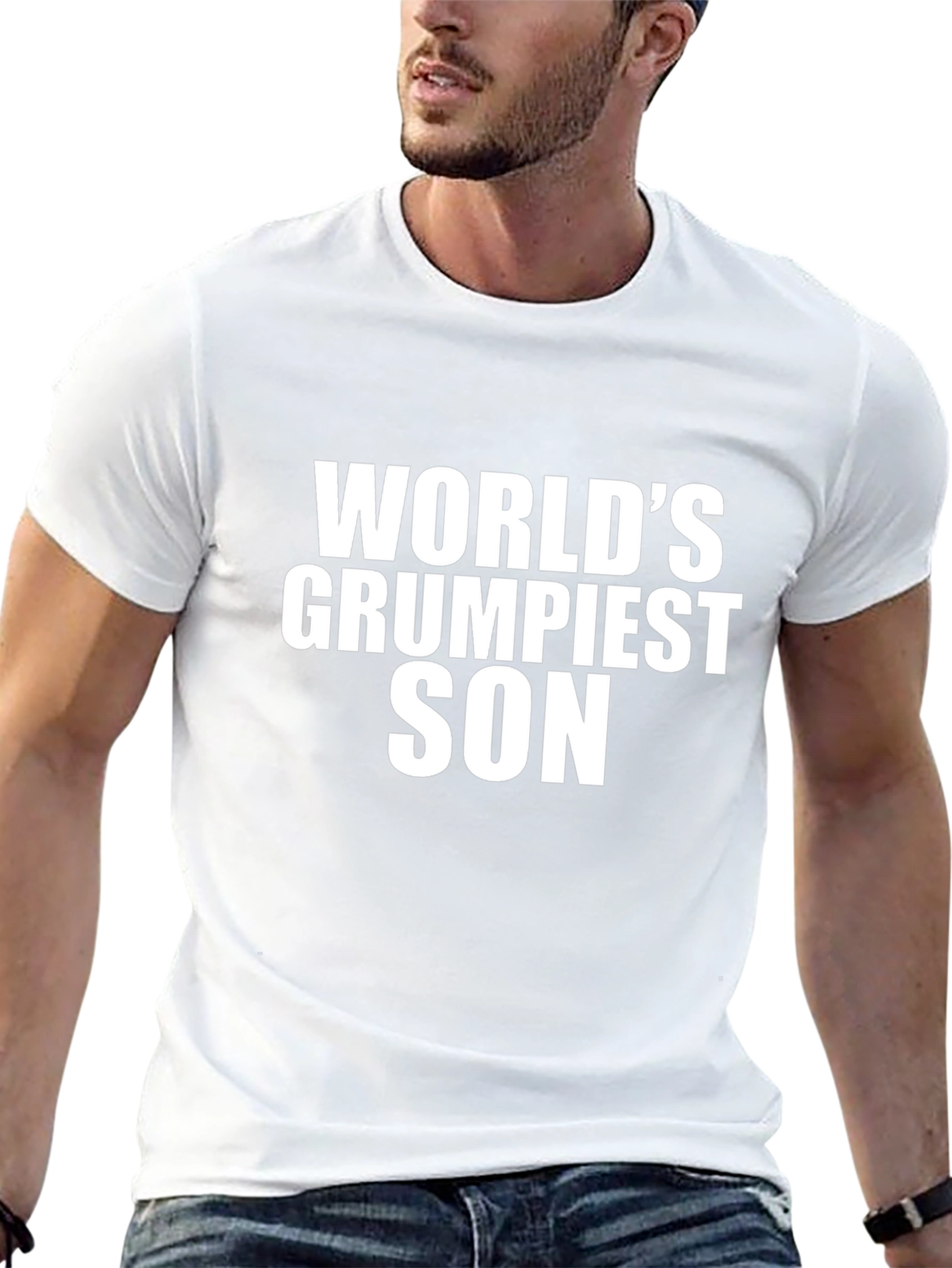 Worlds Grumpiest Son Black T-Shirt Novelty Gift