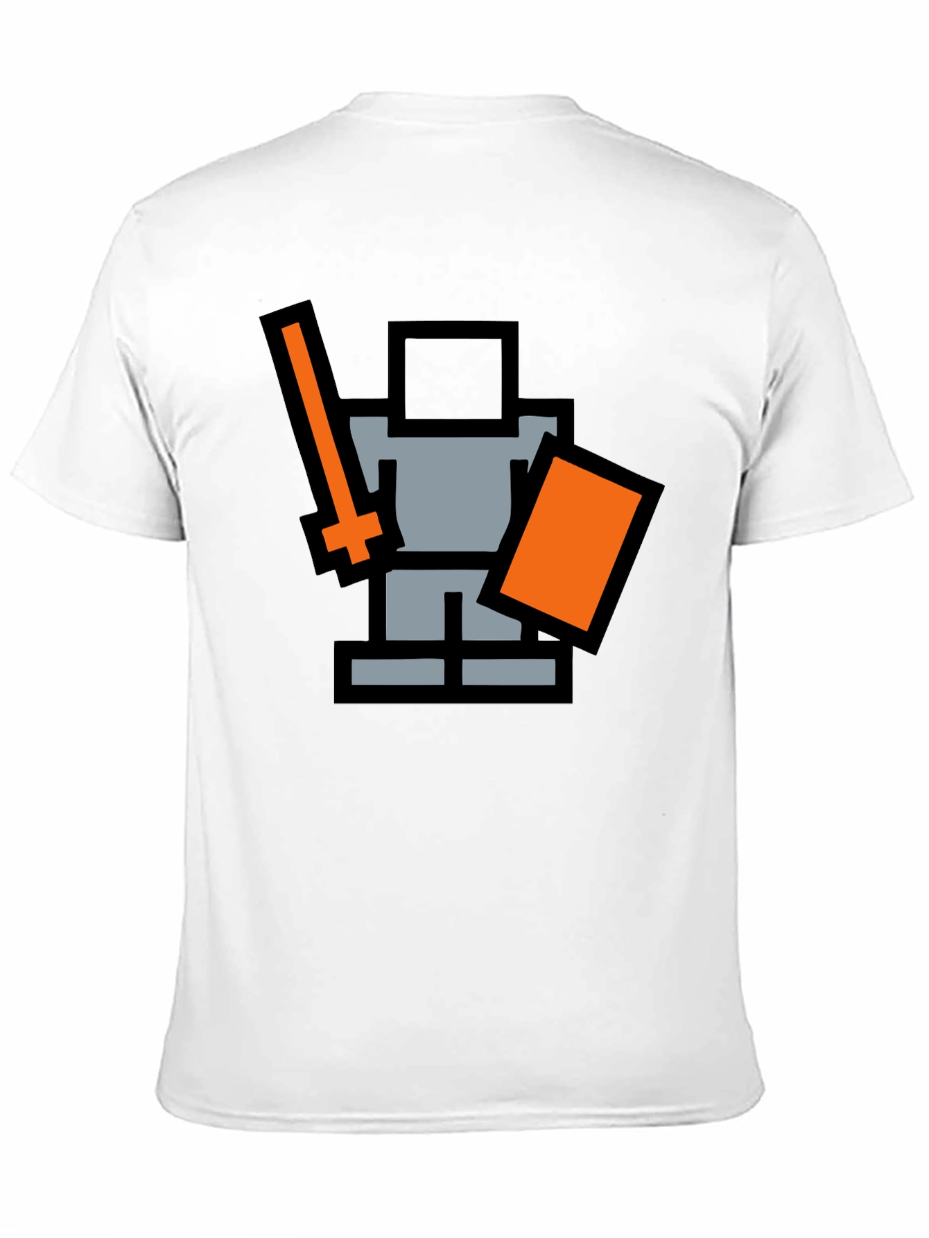 Pixel Knight Black T-Shirt - Retro Gaming Style