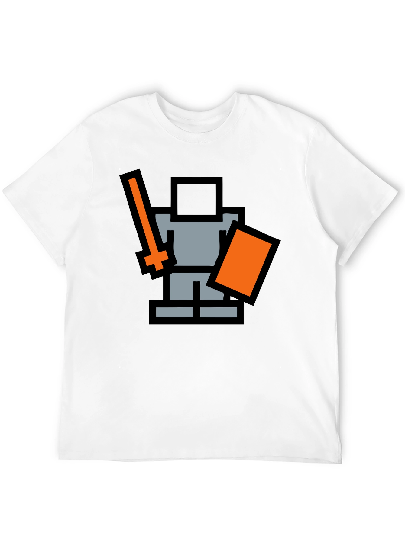 Pixel Knight Black T-Shirt - Retro Gaming Style