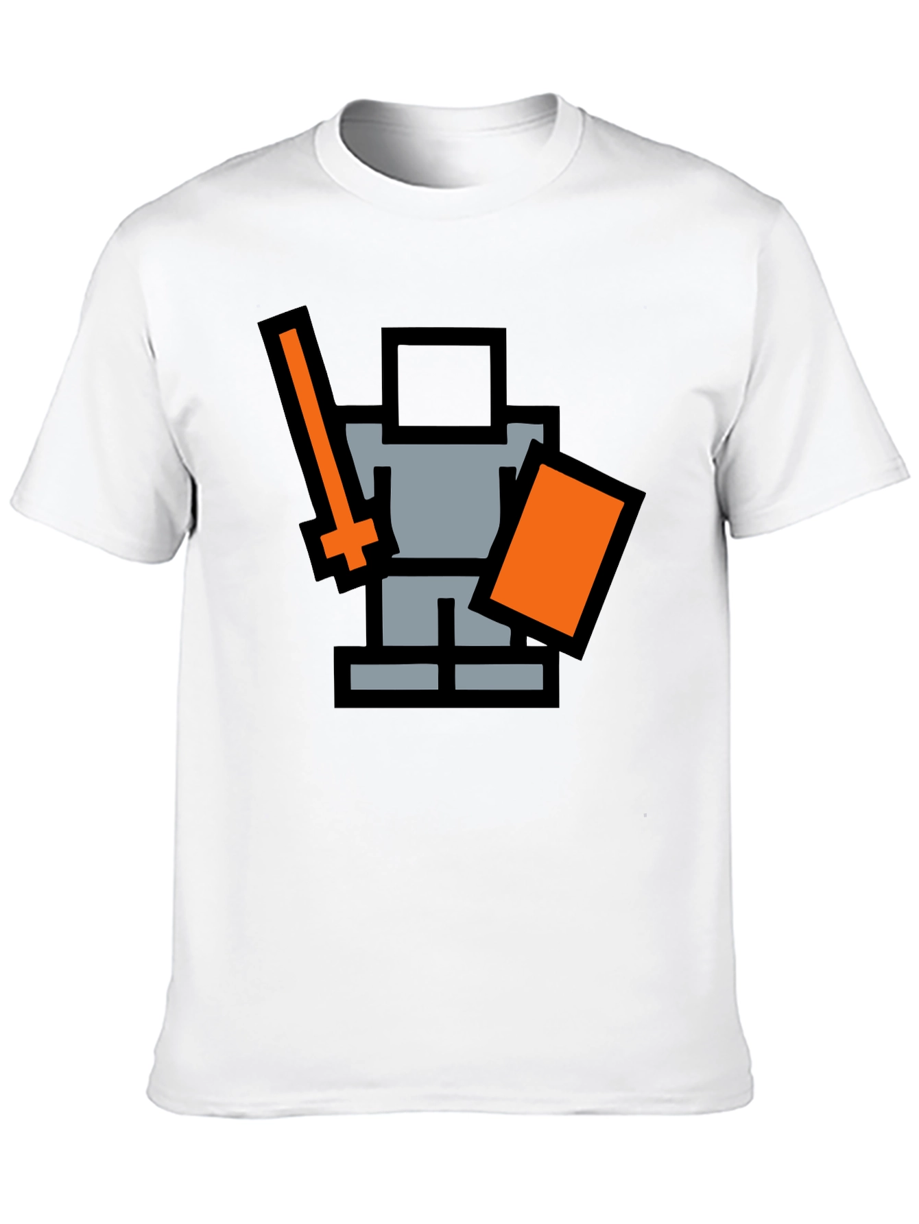Pixel Knight Black T-Shirt - Retro Gaming Style