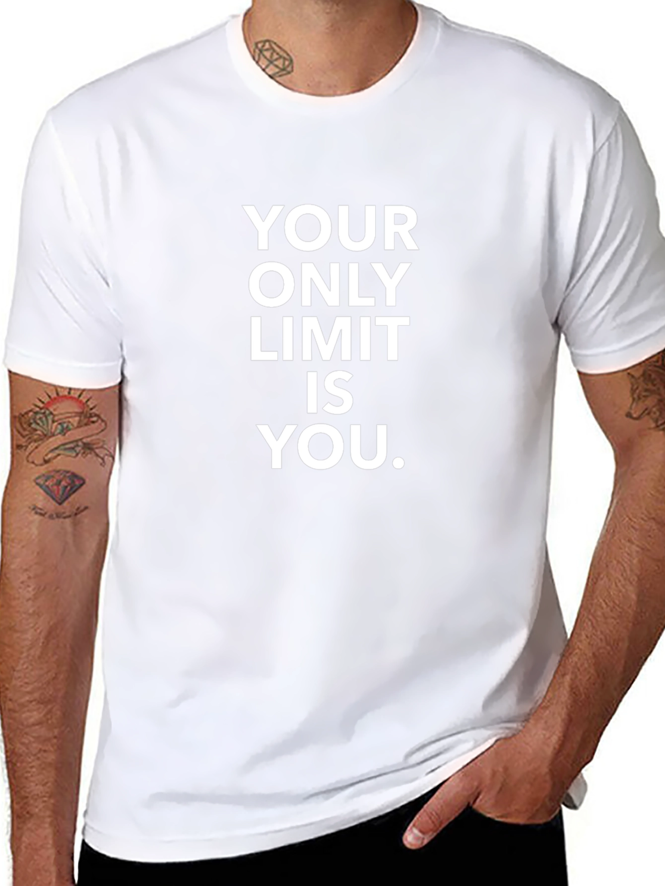Motivational Your Only Limit Is You Black T-Shirt