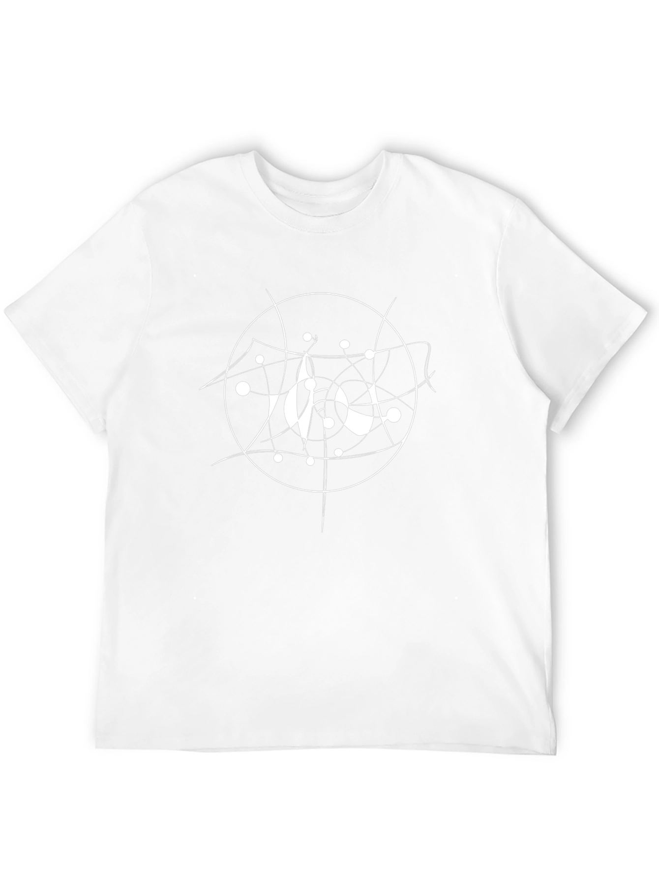 Abstract Circle Graphic Tee - Modern Black T-Shirt